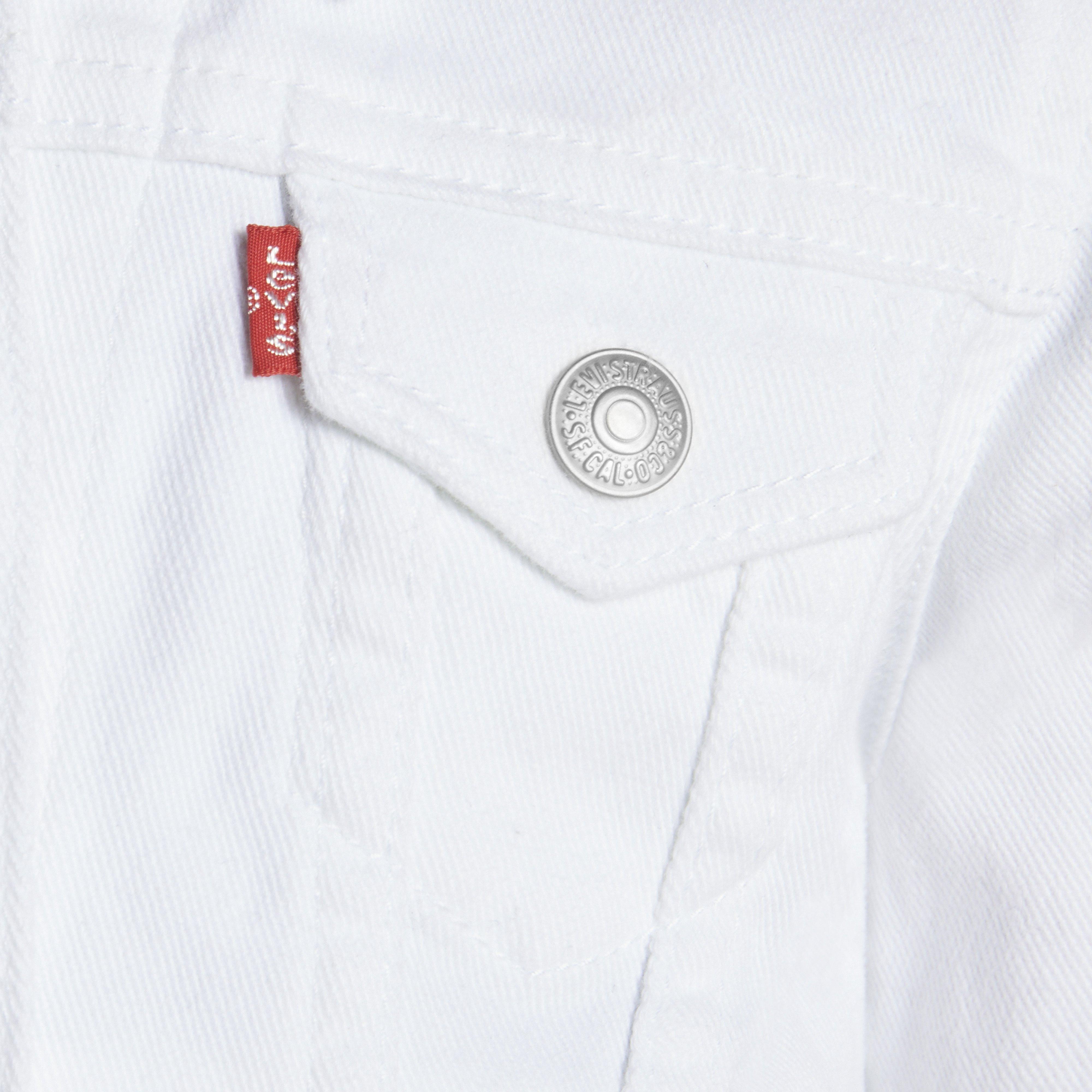 Levi's Toddler Girls' Trucker Style Wash Denim Jacket - White - WHITE Thumbnail View 3