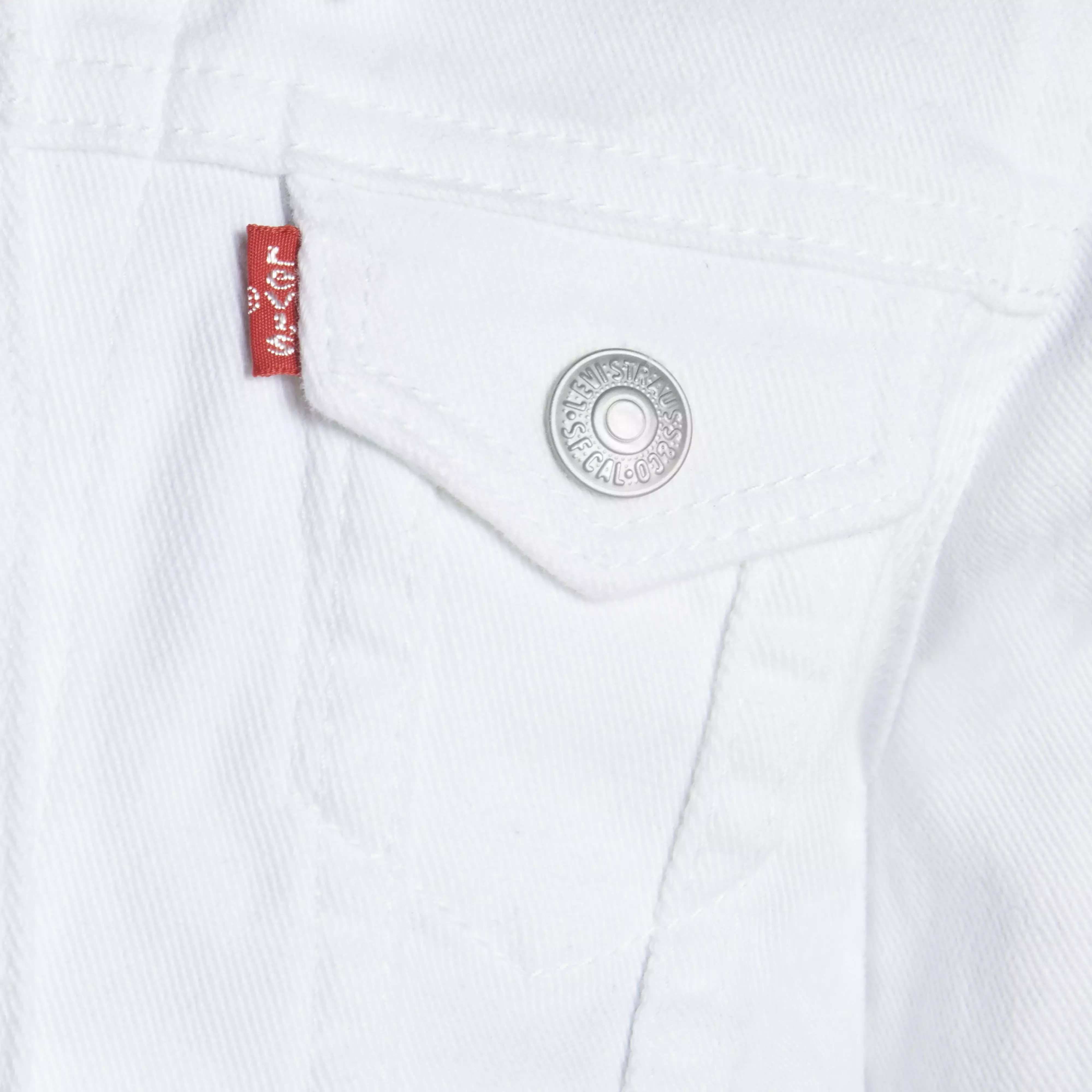 Levi's Toddler Girls' Trucker Style Wash Denim Jacket - White - WHITE