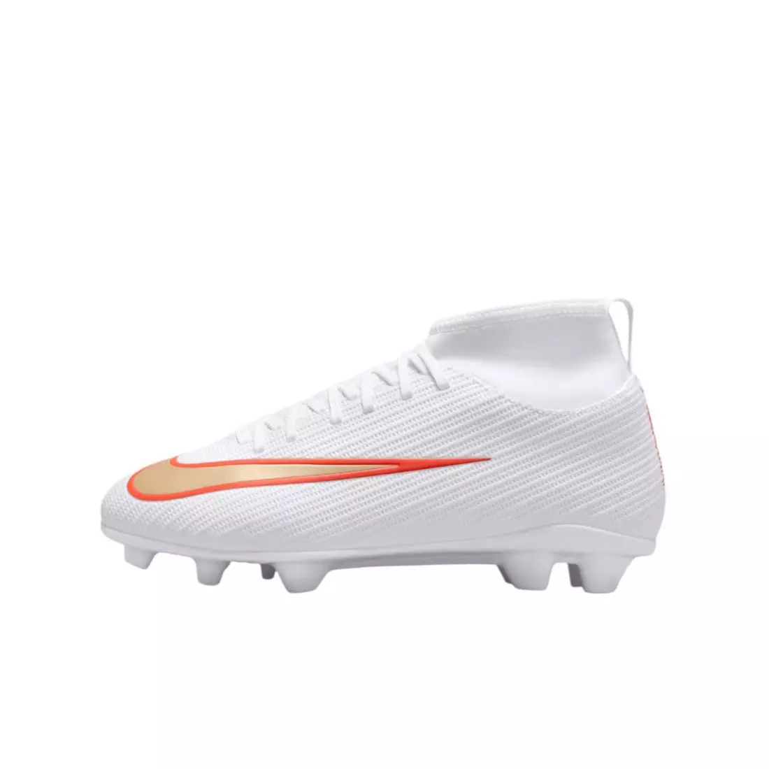 Nike Mercurial Superfly 11 Club FG "White/Bright Crimson/Blur" Grade School Kids' Soccer Cleat - WHITE/CRIMSON/BLUR