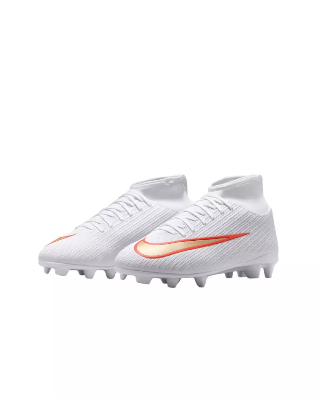Nike Mercurial Superfly 11 Club FG "White/Bright Crimson/Blur" Grade School Kids' Soccer Cleat - WHITE/CRIMSON/BLUR
