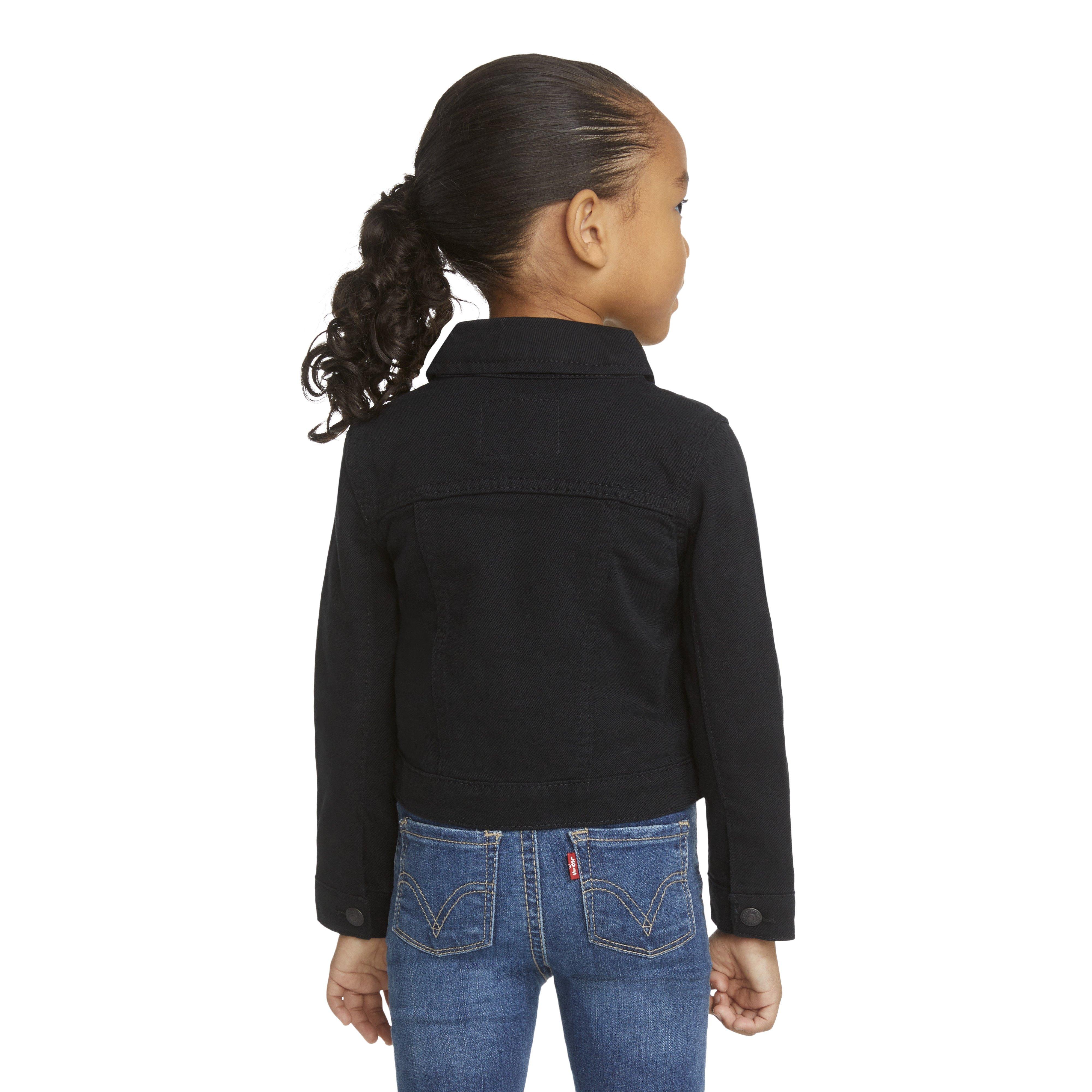 Levi's Trucker Style Toddler Girls' Black Wash Denim Jacket