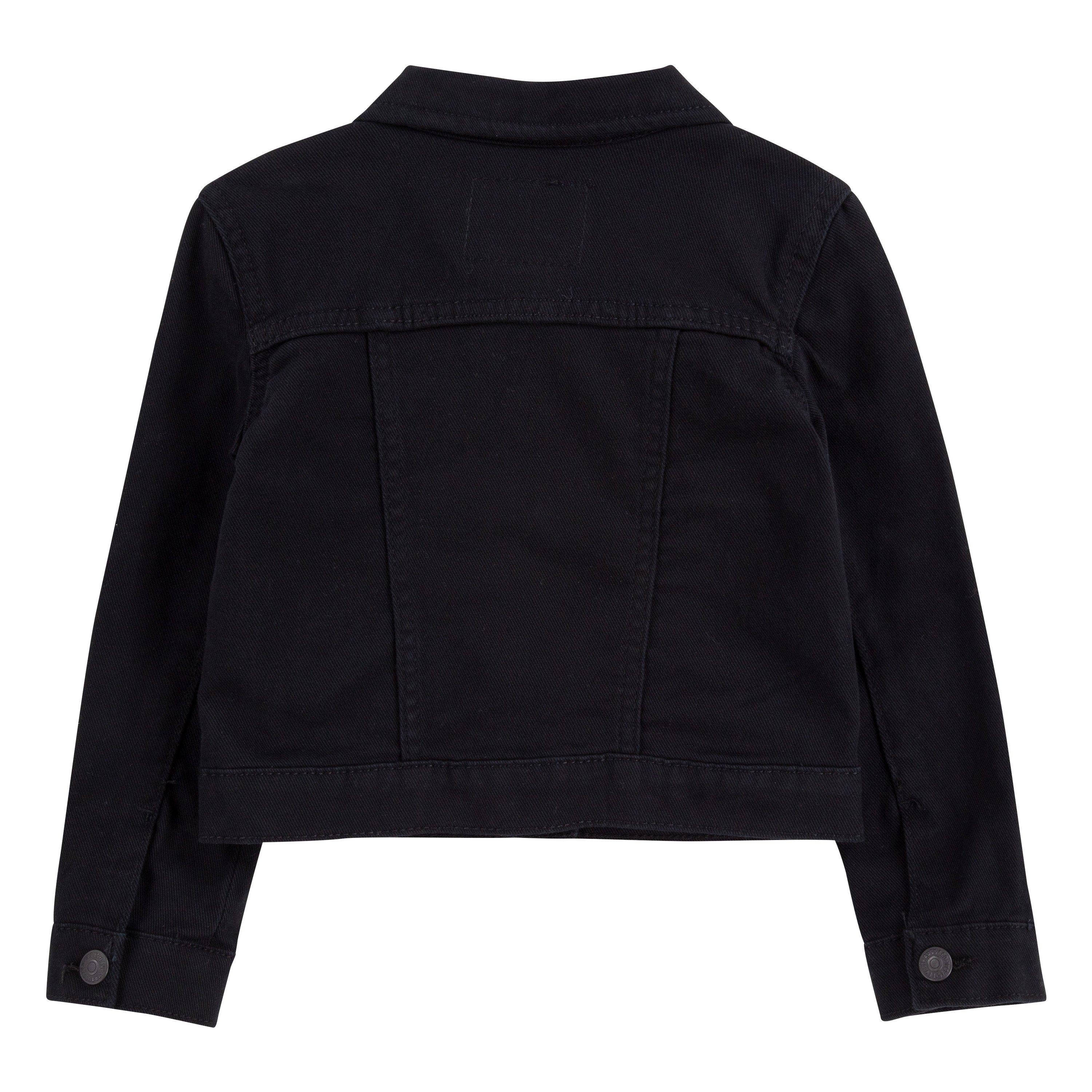Levi's Toddler Girls' Trucker Style Black Wash Denim Jacket - BLACK Thumbnail View 7