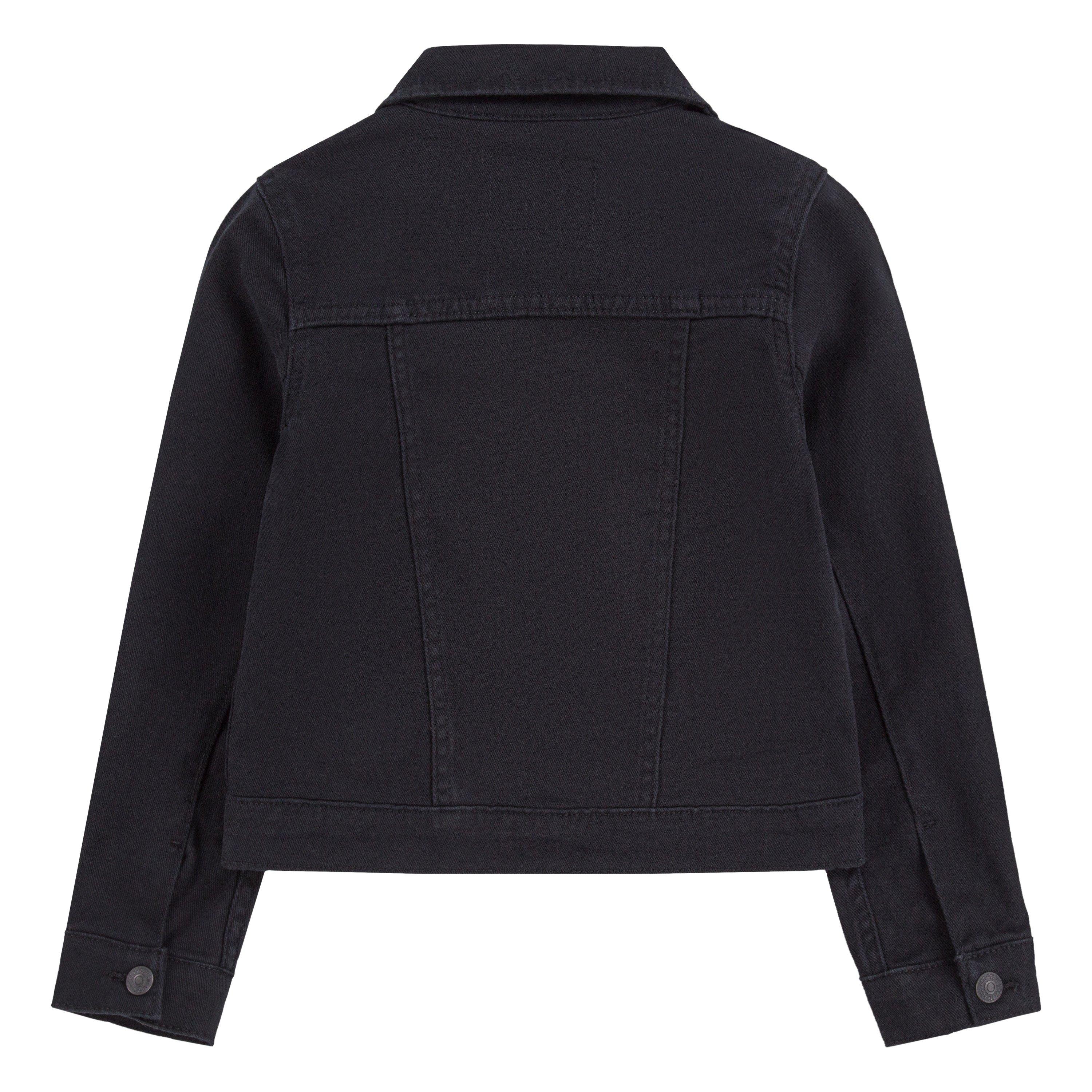 Levi's Toddler Girls' Trucker Style Wash Denim Jacket - Black - BLACK Thumbnail View 7