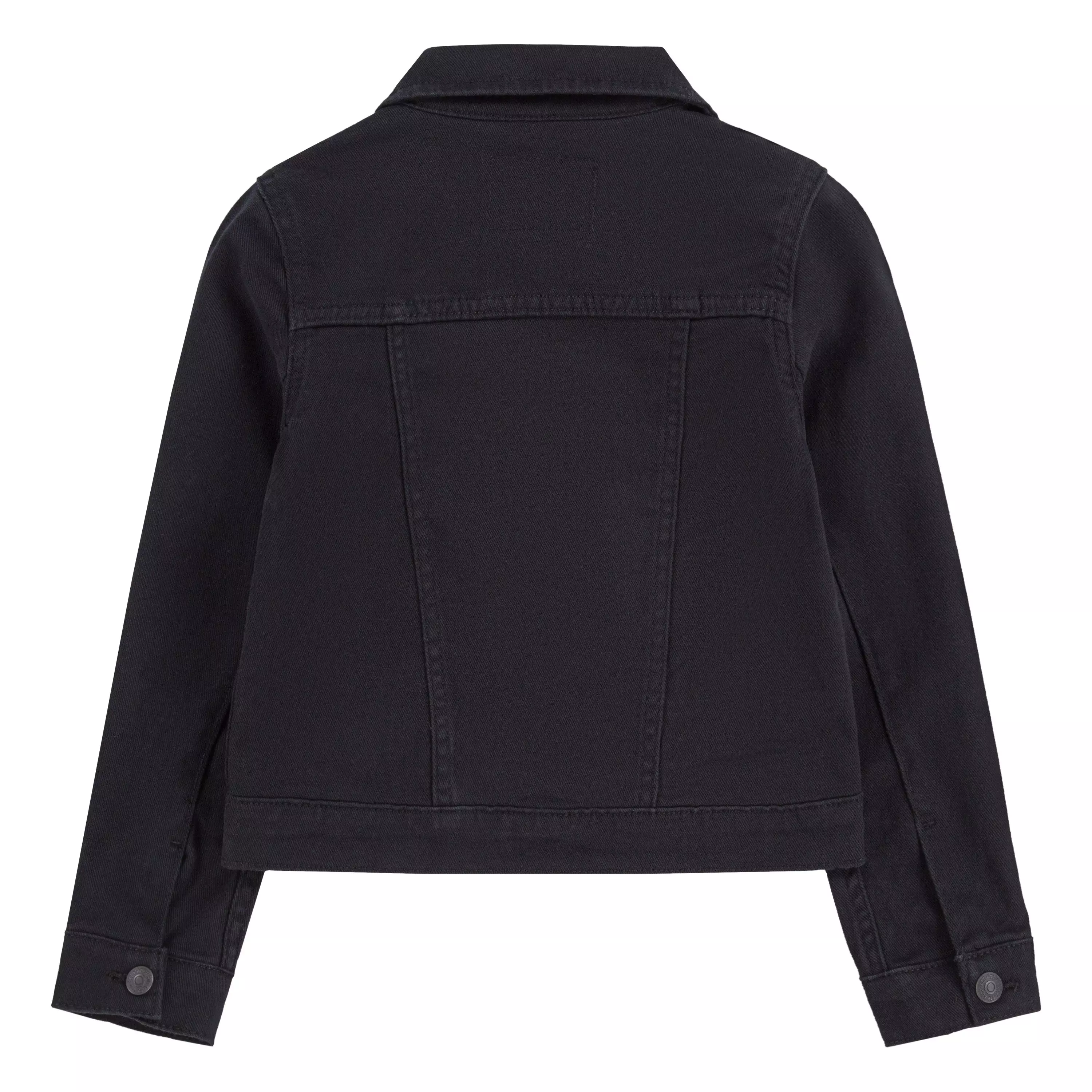 Levi's Toddler Girls' Trucker Style Wash Denim Jacket - Black - BLACK