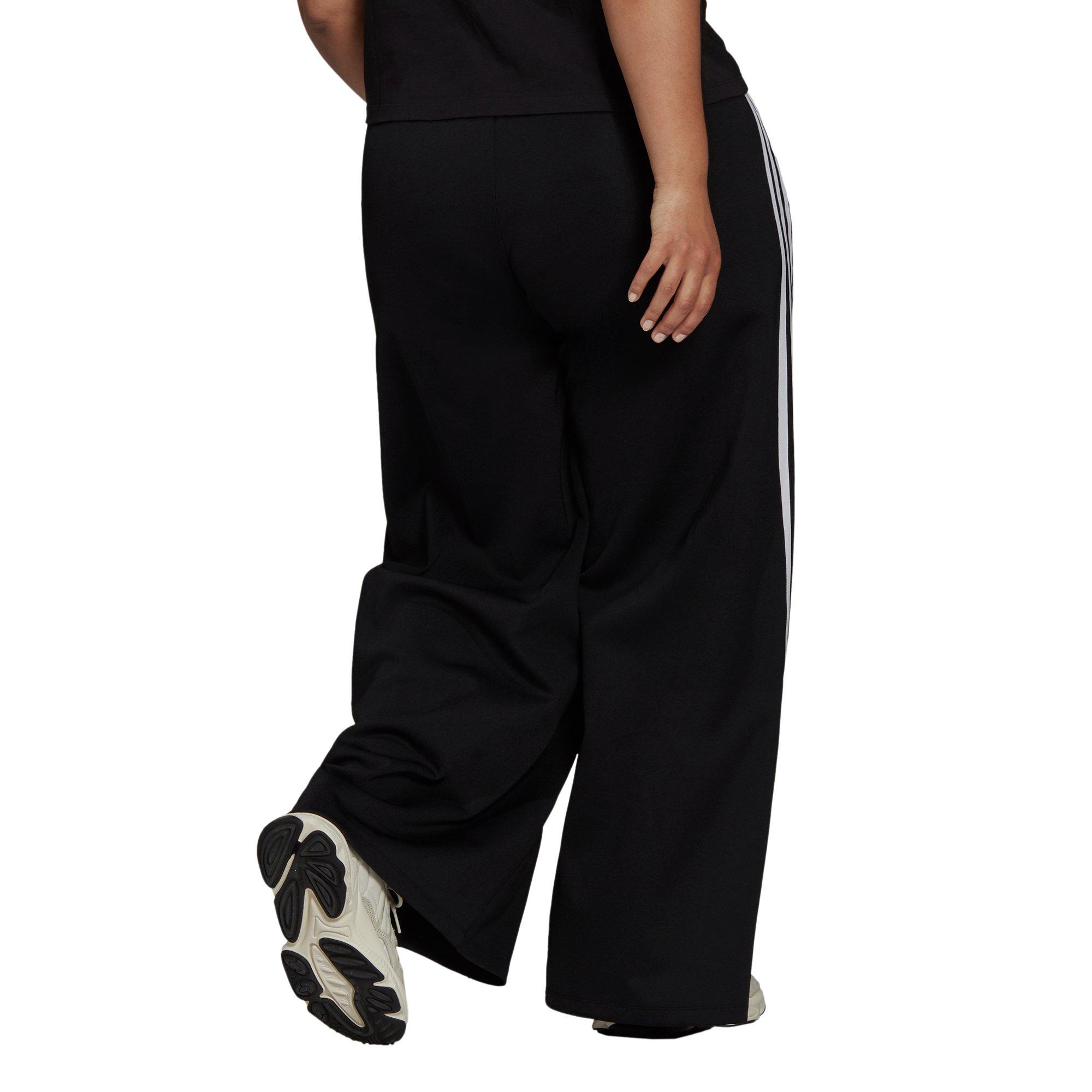 adidas Originals Women's Black/White Relaxed Wide-Leg Primeblue