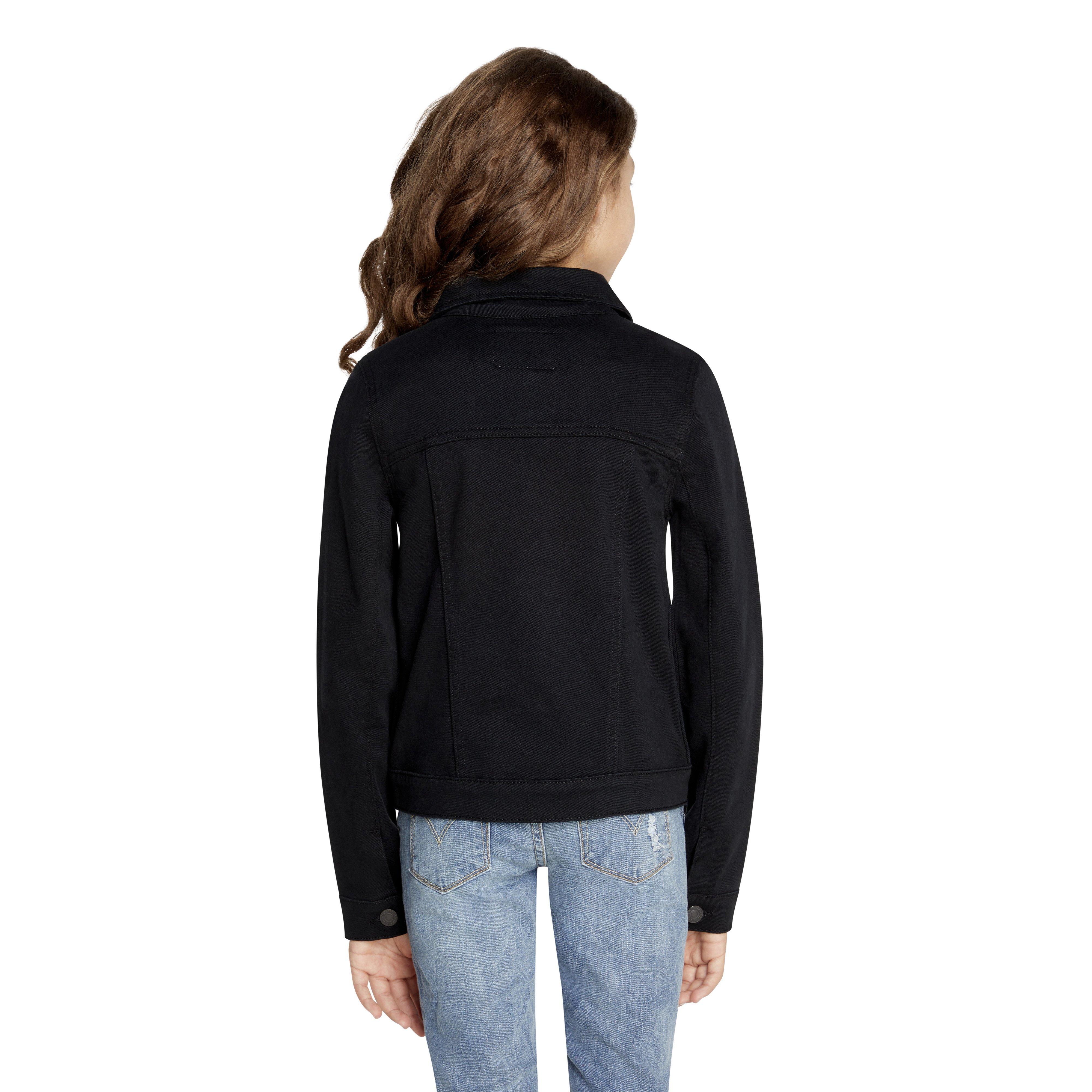 Levi's Trucker Style Big Girls' Black Wash Denim Jacket