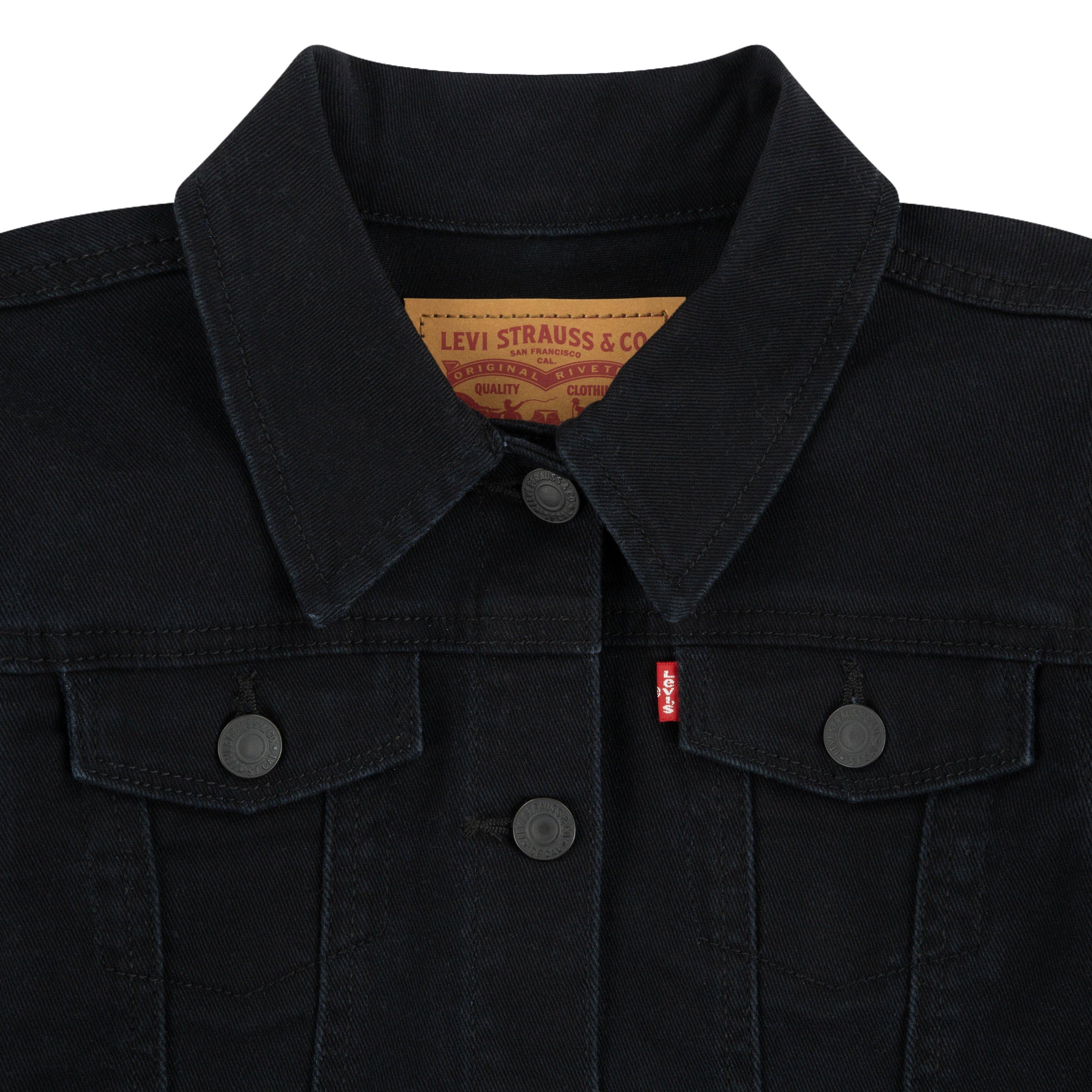 Levi's Big Girls' Trucker Style Black Wash Denim Jacket - BLACK Thumbnail View 3
