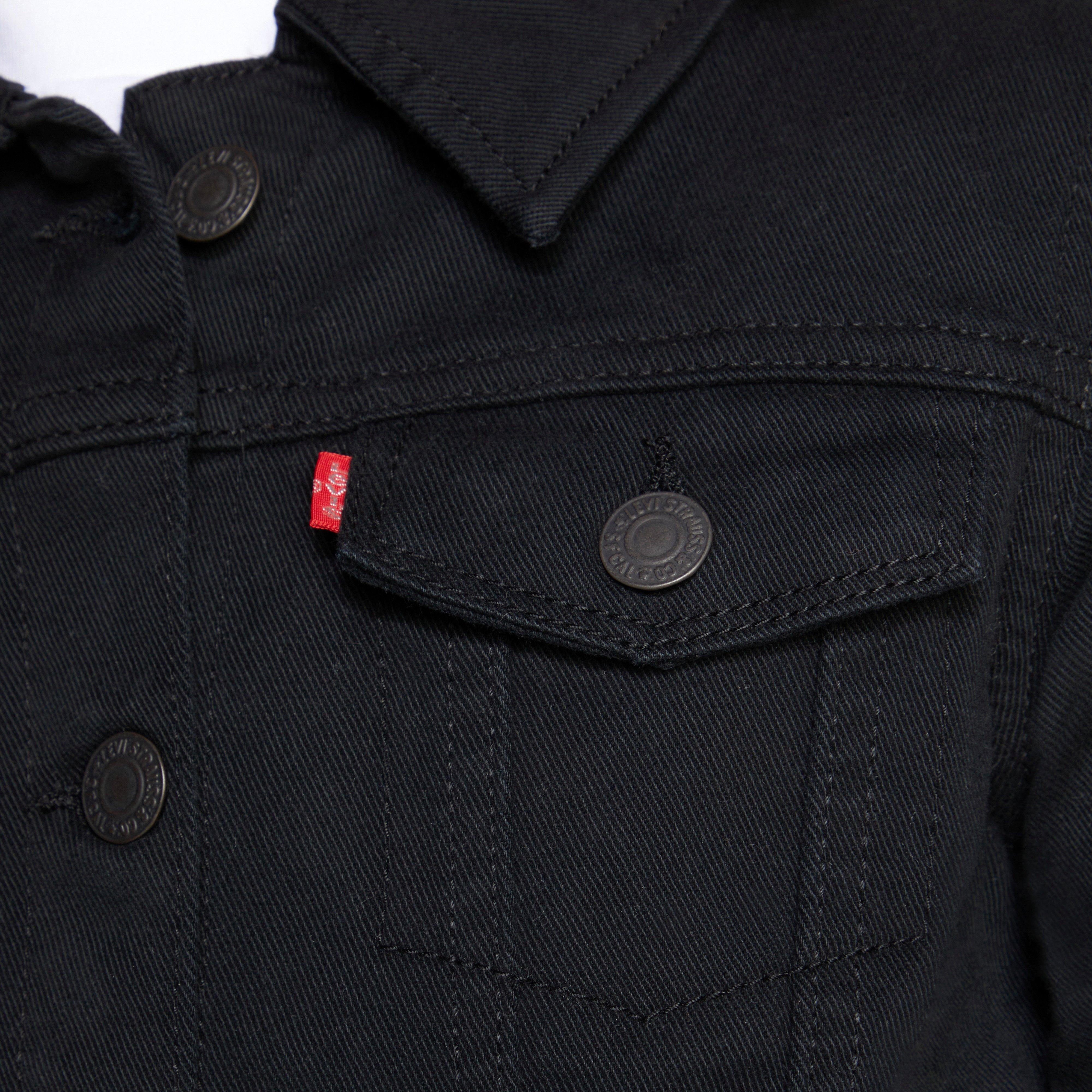 Levi's Big Girls' Trucker Style Black Wash Denim Jacket - BLACK Thumbnail View 4