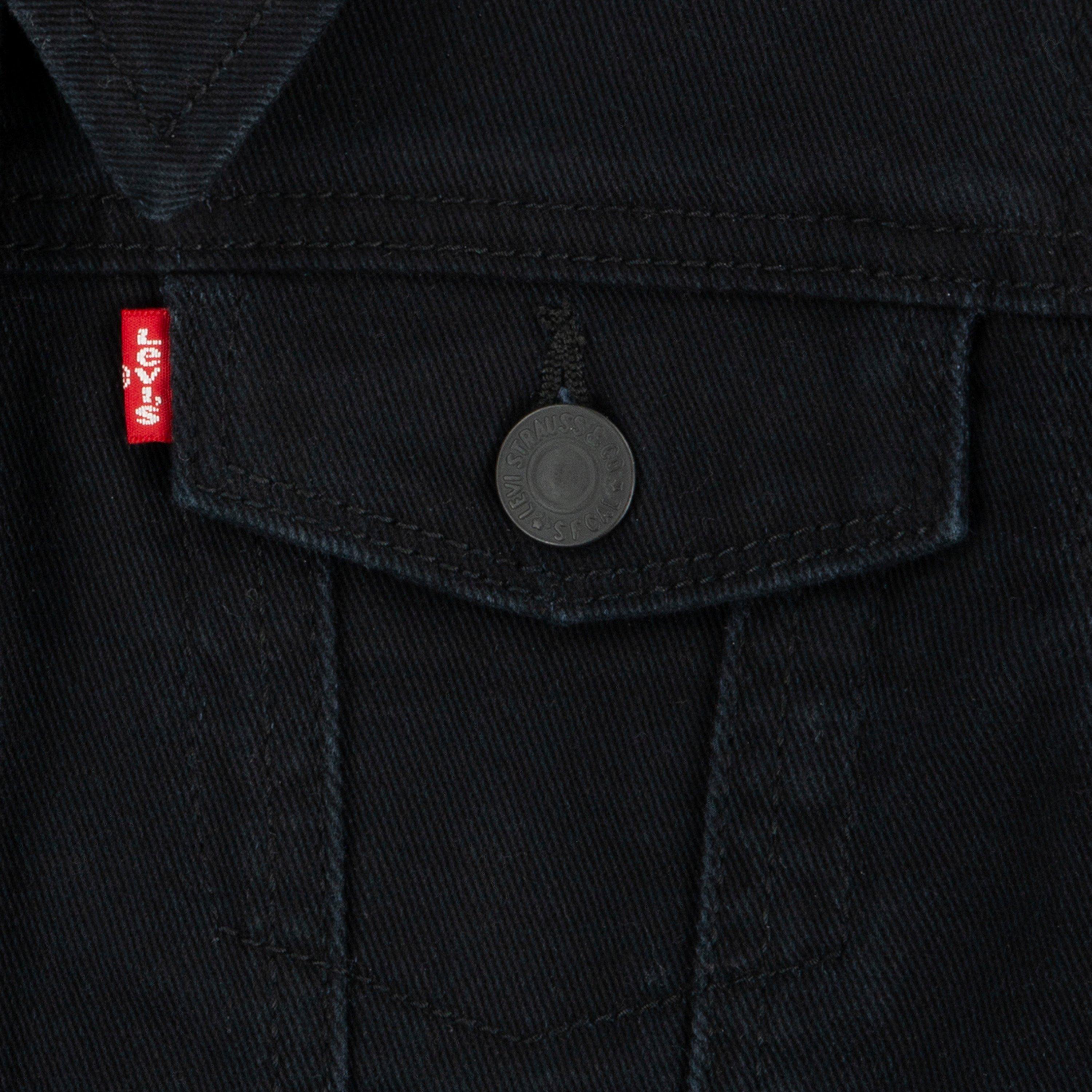 Levi's Trucker Style Big Girls' Black Wash Denim Jacket