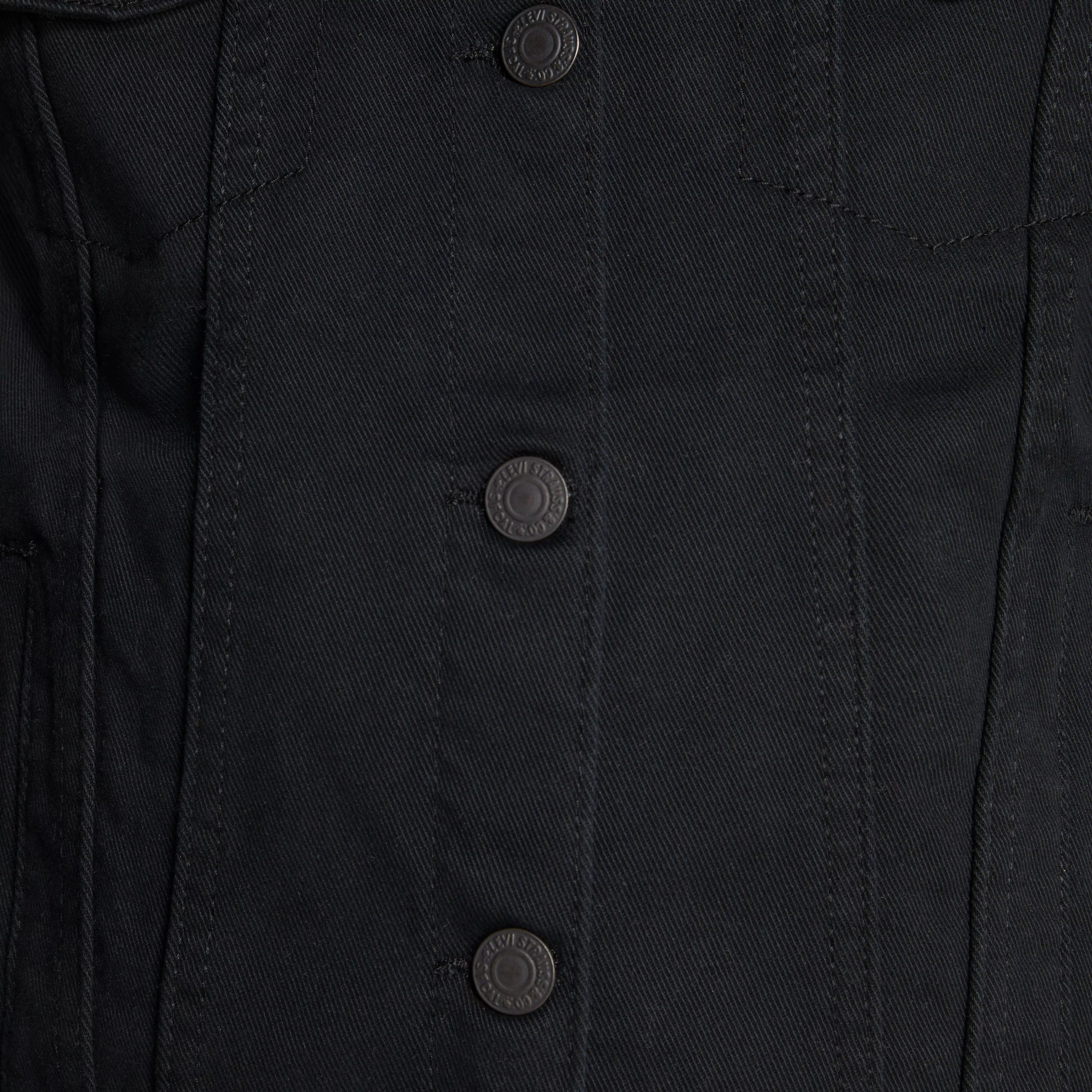 Levi's Big Girls' Trucker Style Black Wash Denim Jacket - BLACK