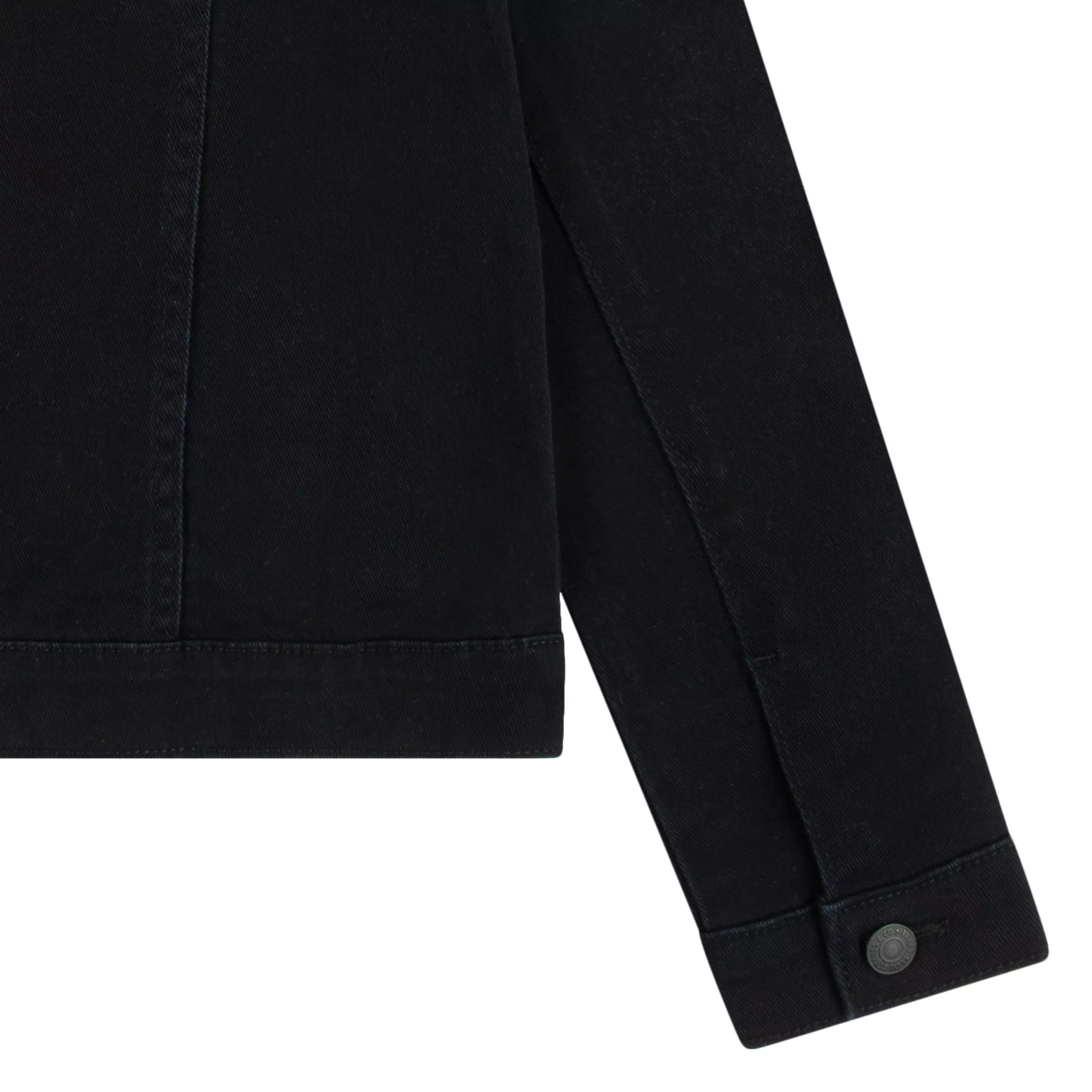 Levi's Big Girls' Trucker Style Black Wash Denim Jacket - BLACK