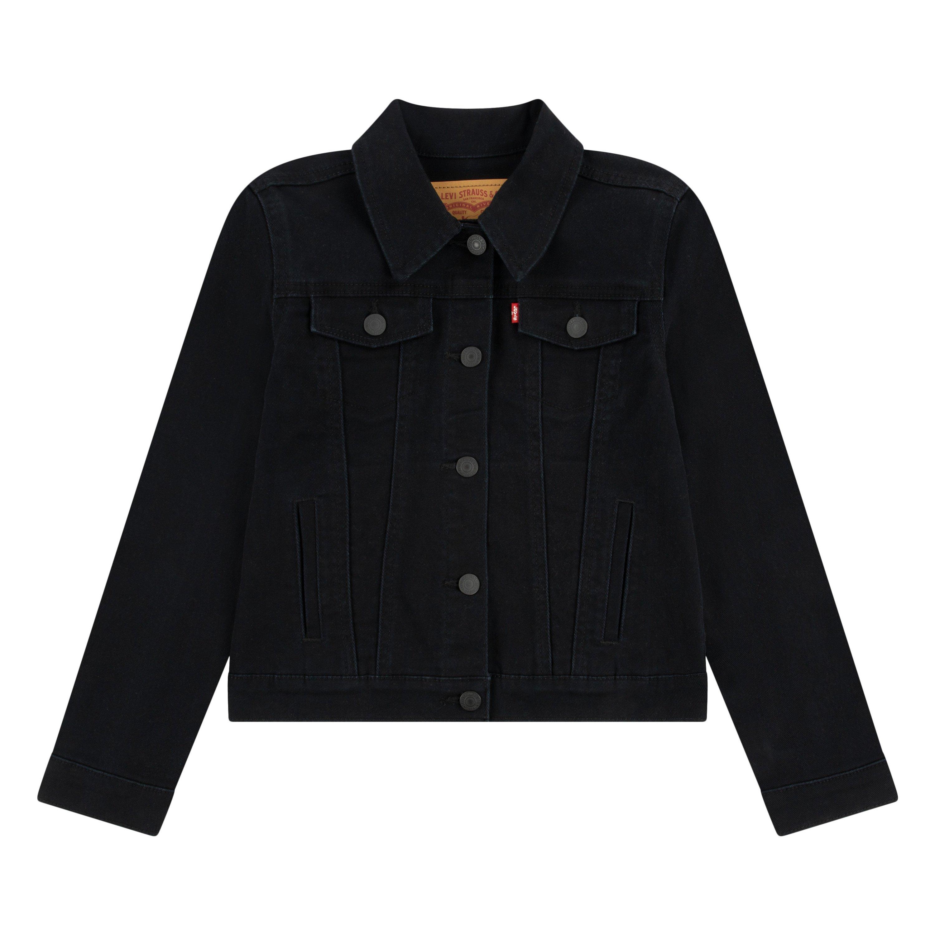 Levi's Trucker Style Big Girls' Black Wash Denim Jacket