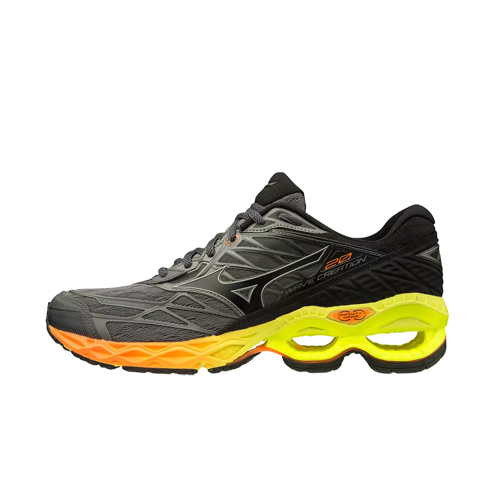 Mizuno Wave Creation 20 "Phantom-Castlerock" Men's Shoe - GREY/YELLOW