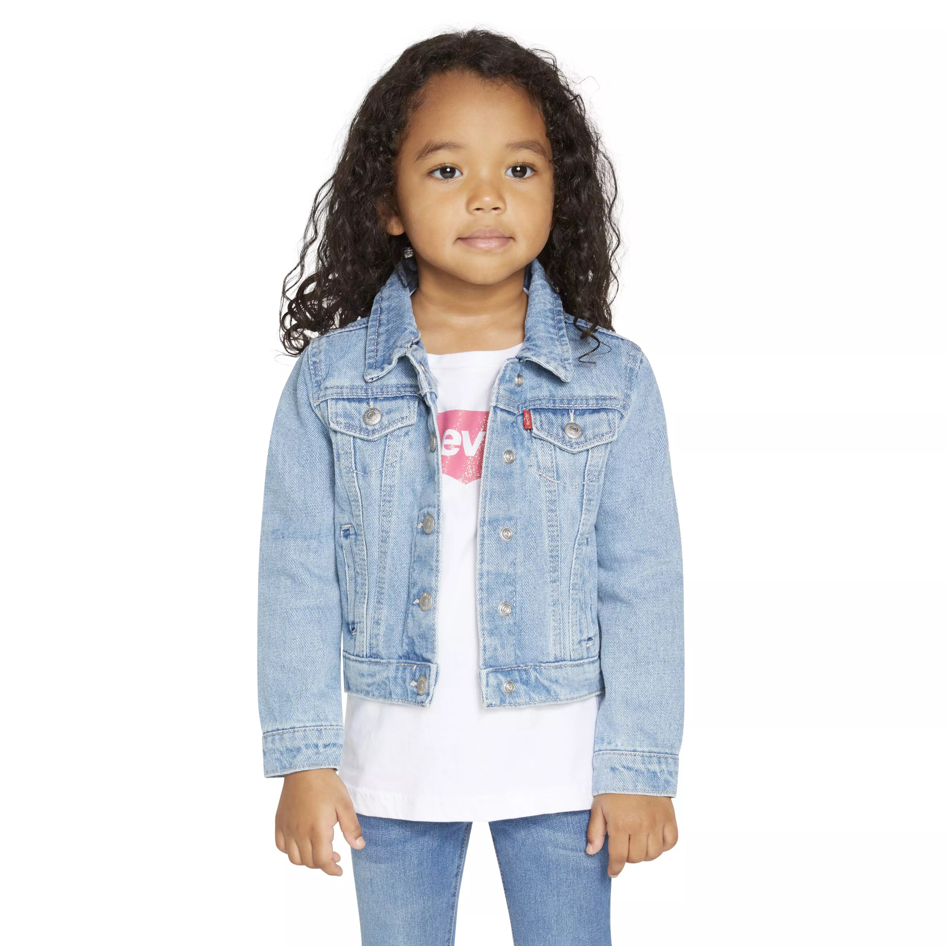 Levi's Toddler Girls' Trucker Style Light Blue Wash Denim Jacket - LT BLUE
