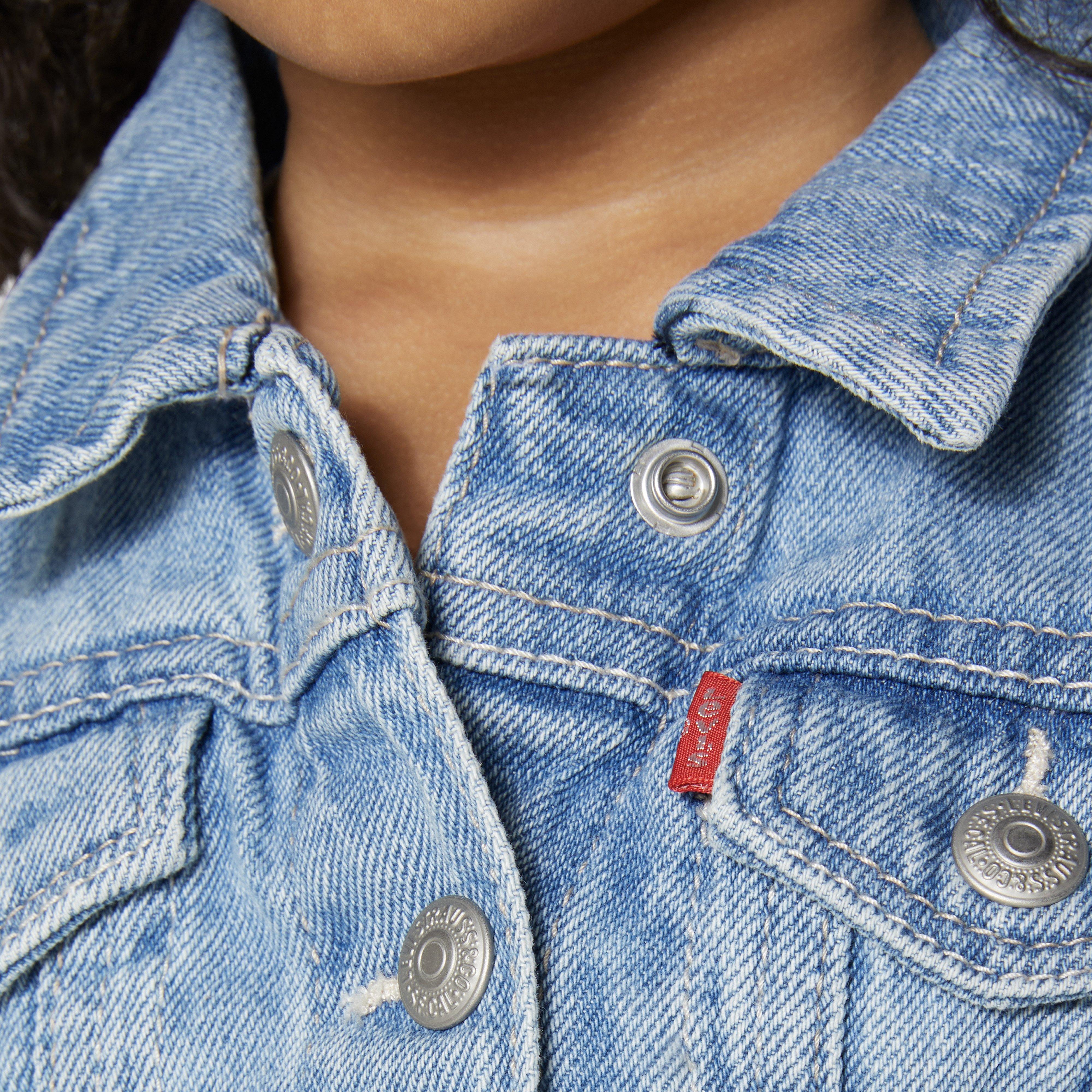Levi's Toddler Girls' Trucker Style Light Blue Wash Denim Jacket - LT BLUE Thumbnail View 3