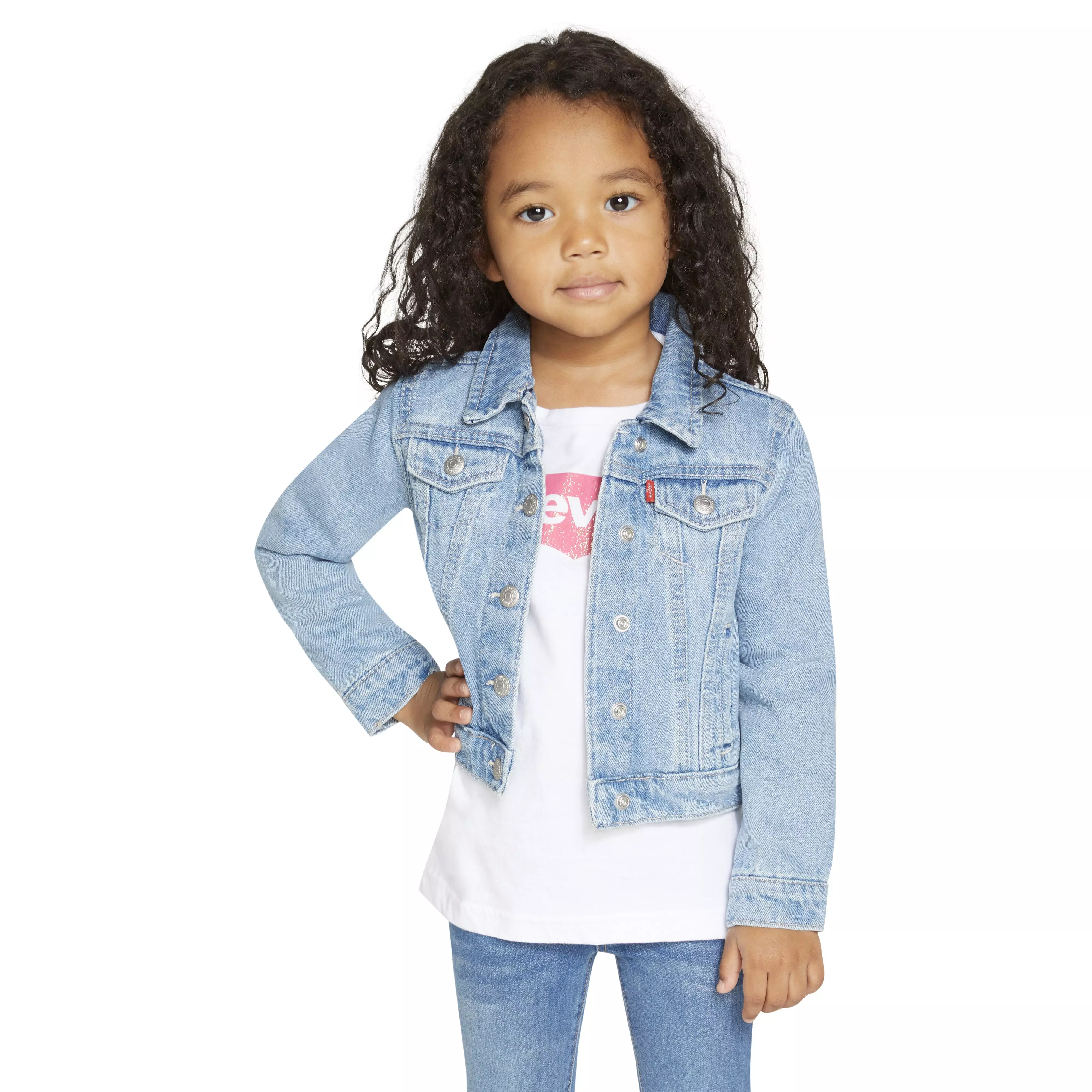 Levi's Toddler Girls' Trucker Style Light Blue Wash Denim Jacket - LT BLUE