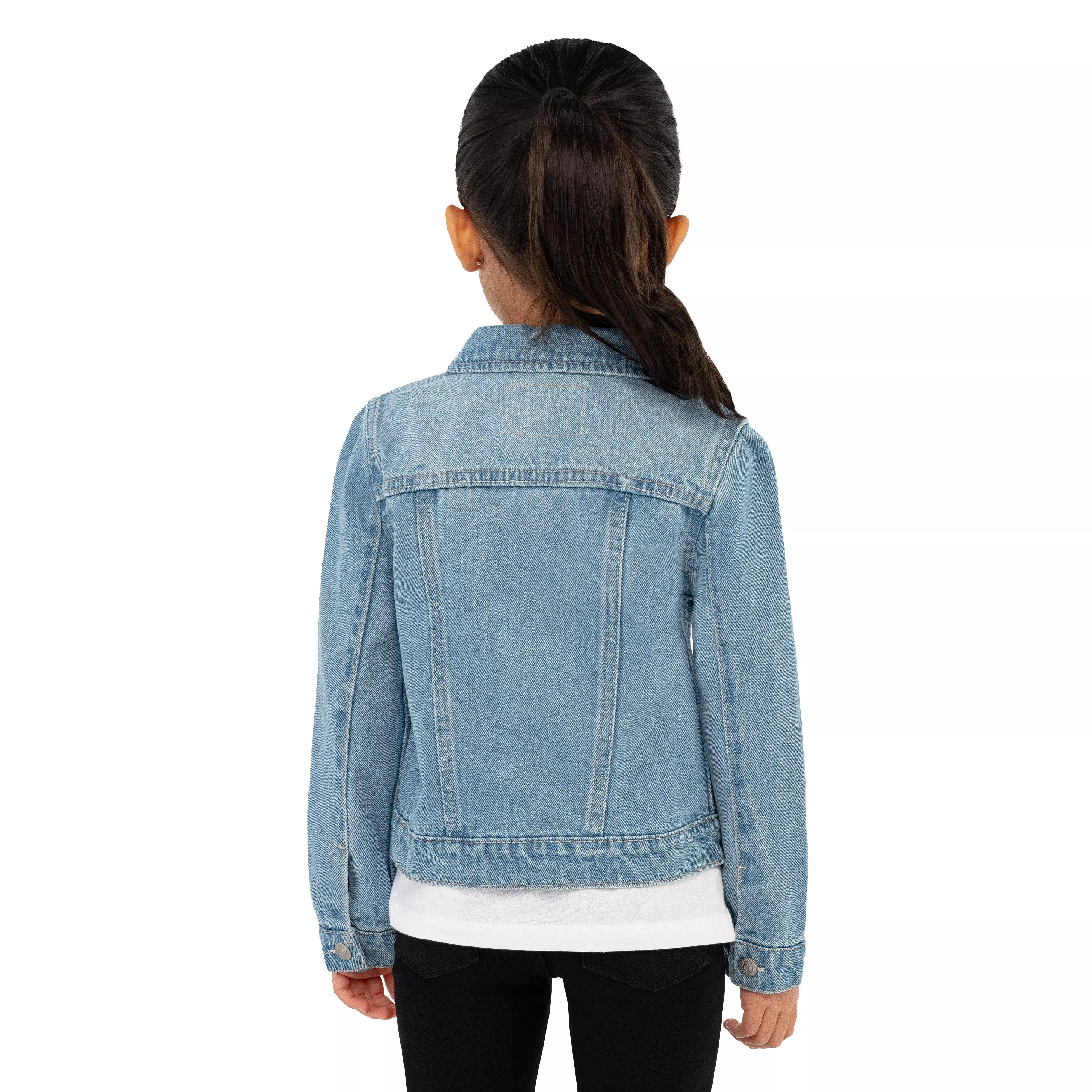 Levi's Little Girls' Trucker Style Light Blue Wash Denim Jacket - LT BLUE