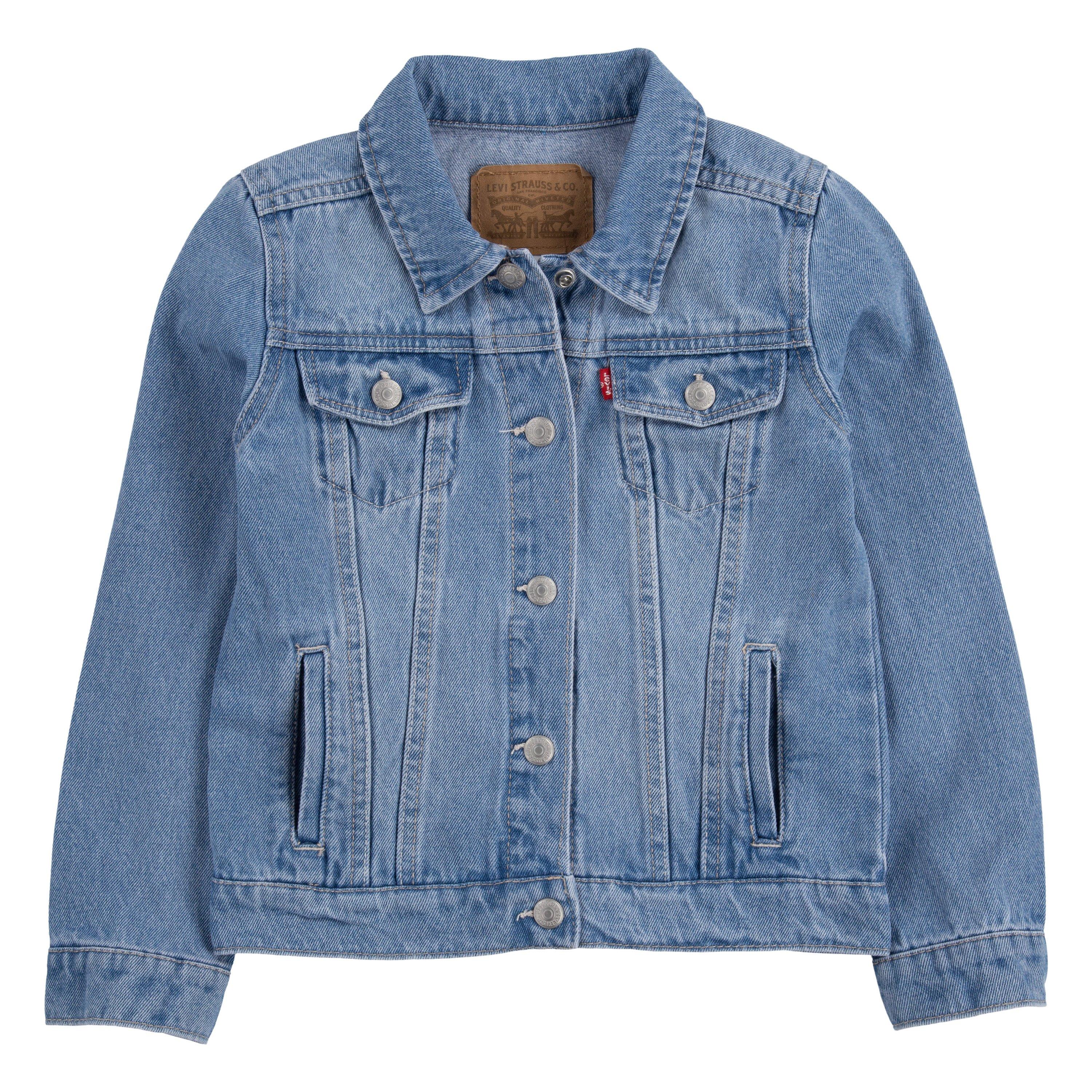 Levi's Little Girls' Trucker Style Light Blue Wash Denim Jacket - LT BLUE Thumbnail View 6