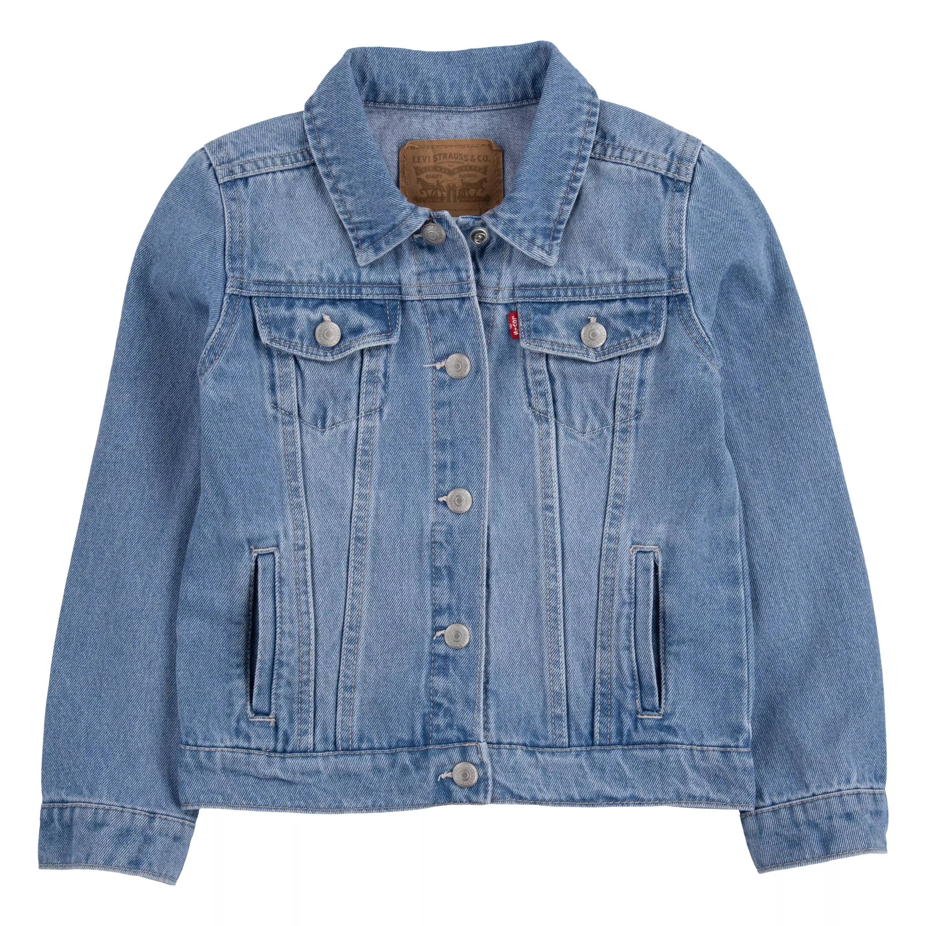 Levi's Little Girls' Trucker Style Light Blue Wash Denim Jacket - LT BLUE