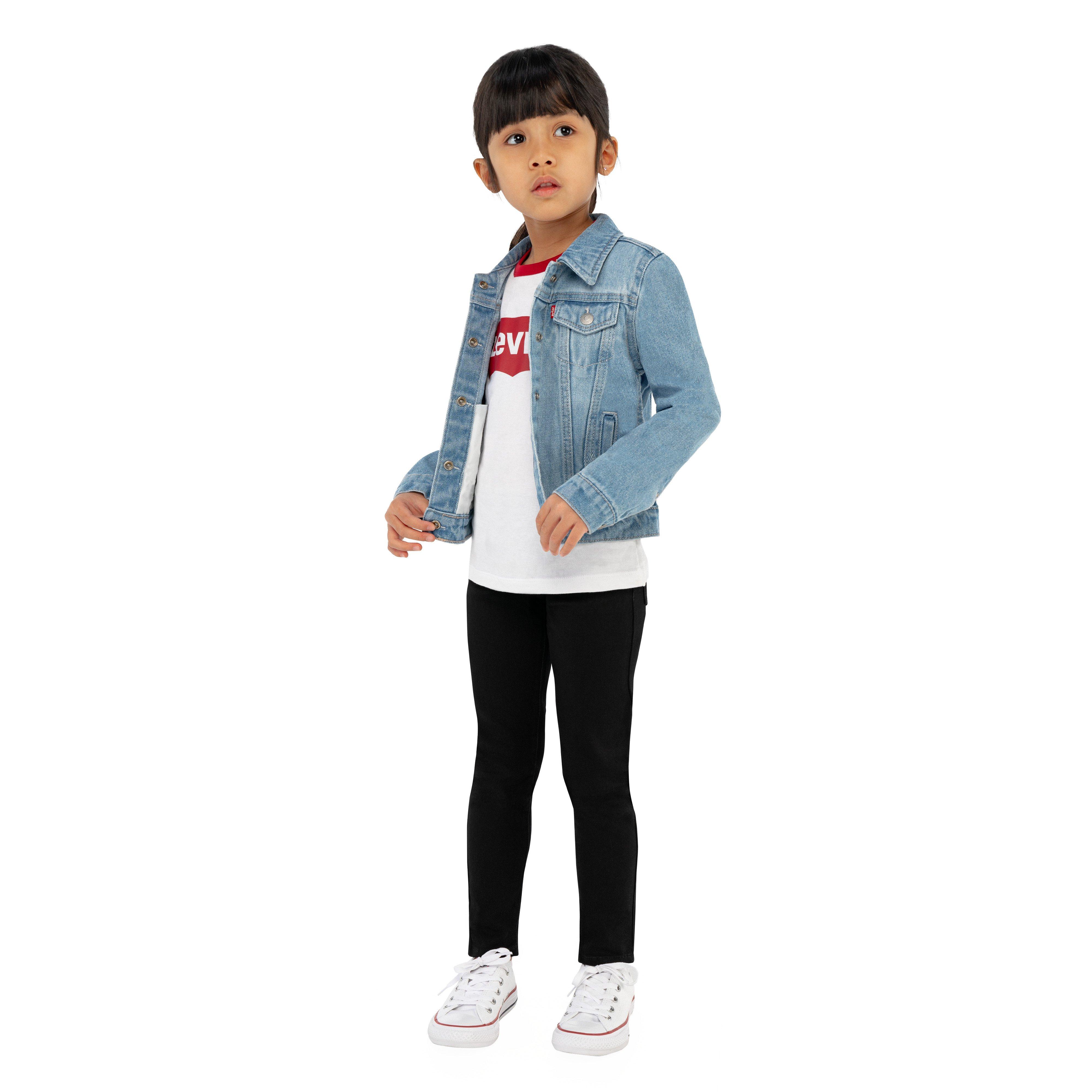 Levi's Little Girls' Trucker Style Light Blue Wash Denim Jacket - LT BLUE Thumbnail View 8