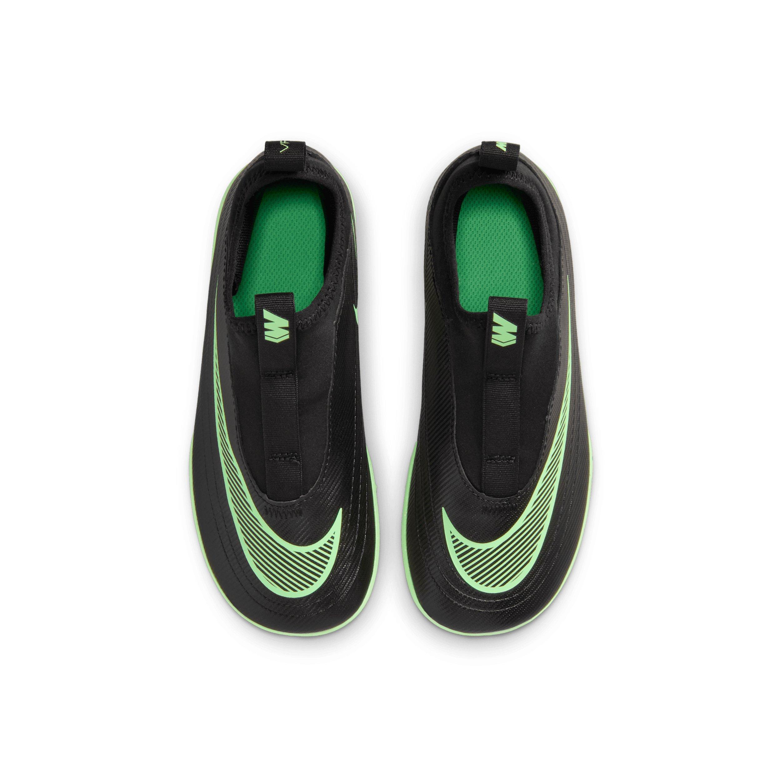 Nike Mercurial Vapor 17 Club Turf "Black/Black/Illusion Green" Preschool Kids' Soccer Shoe - BLACK/BLACK/GREEN