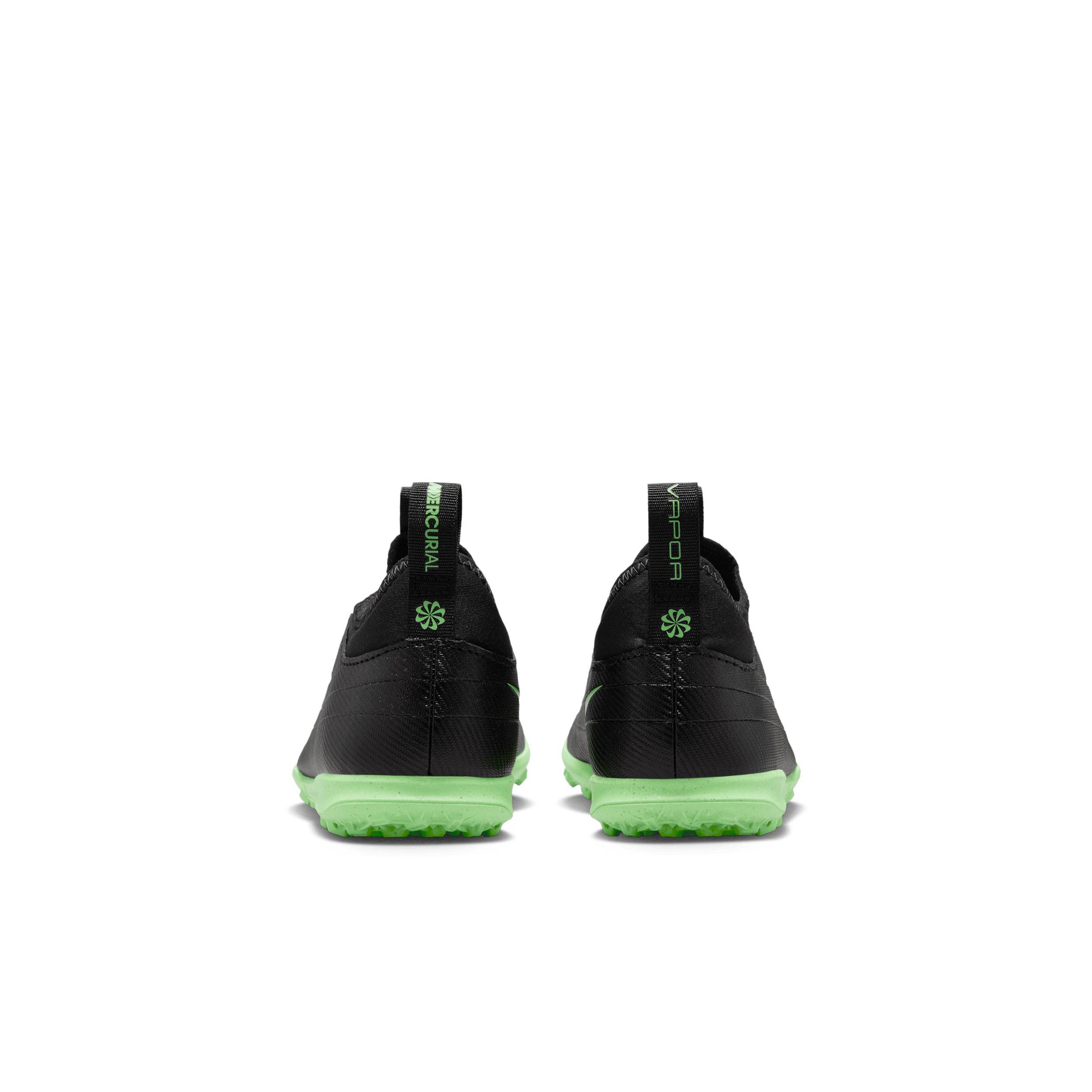 Nike Mercurial Vapor 17 Club Turf "Black/Black/Illusion Green" Preschool Kids' Soccer Shoe - BLACK/BLACK/GREEN
