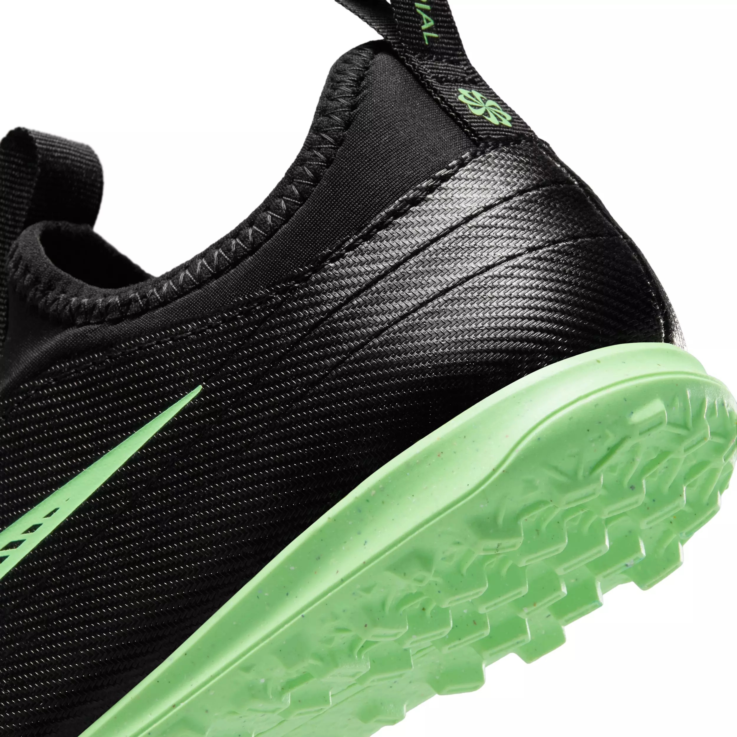 Nike Mercurial Vapor 17 Club Turf "Black/Black/Illusion Green" Preschool Kids' Soccer Shoe - BLACK/BLACK/GREEN