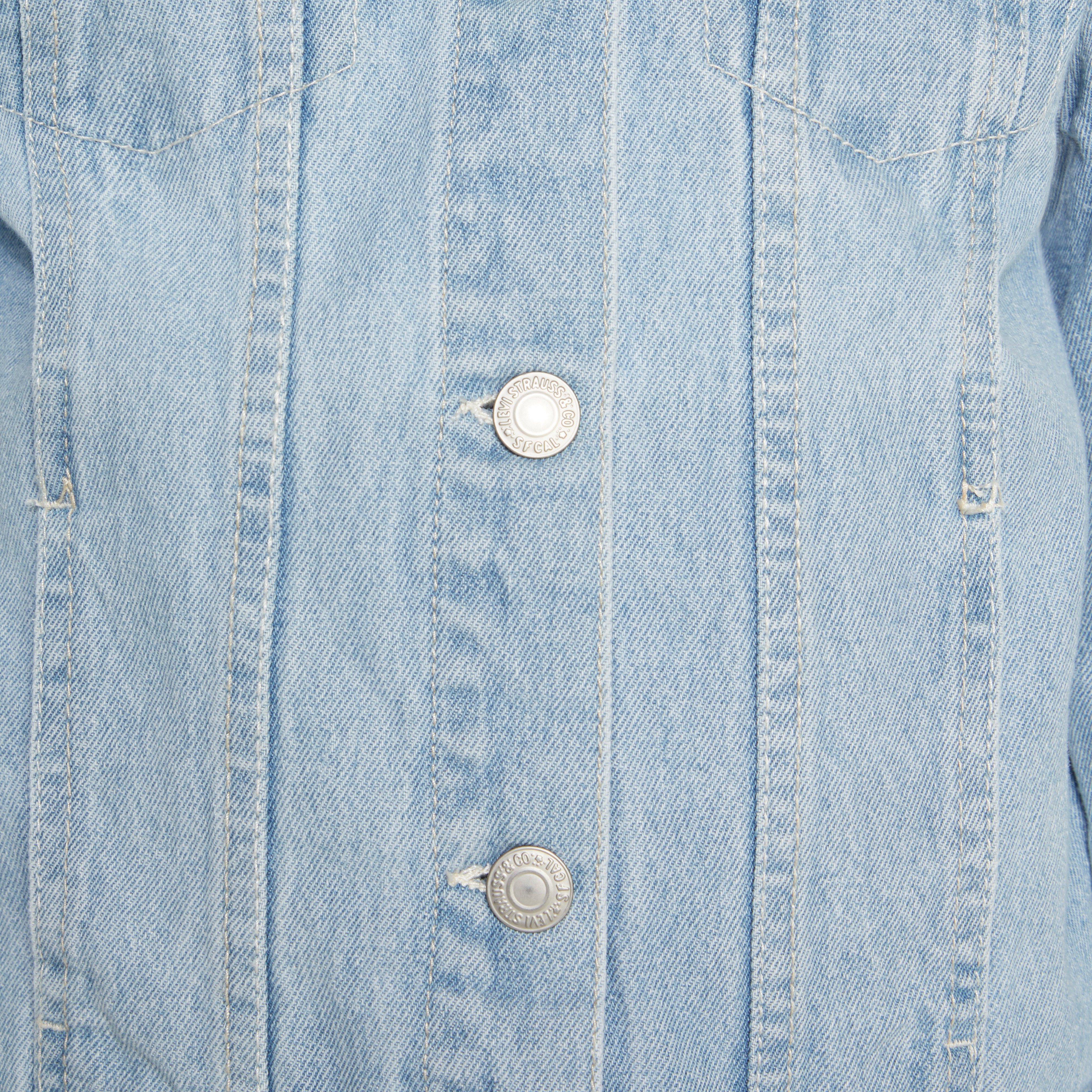 Levi's Big Girls' Trucker Style Light Blue Wash Denim Jacket - LT BLUE Thumbnail View 4
