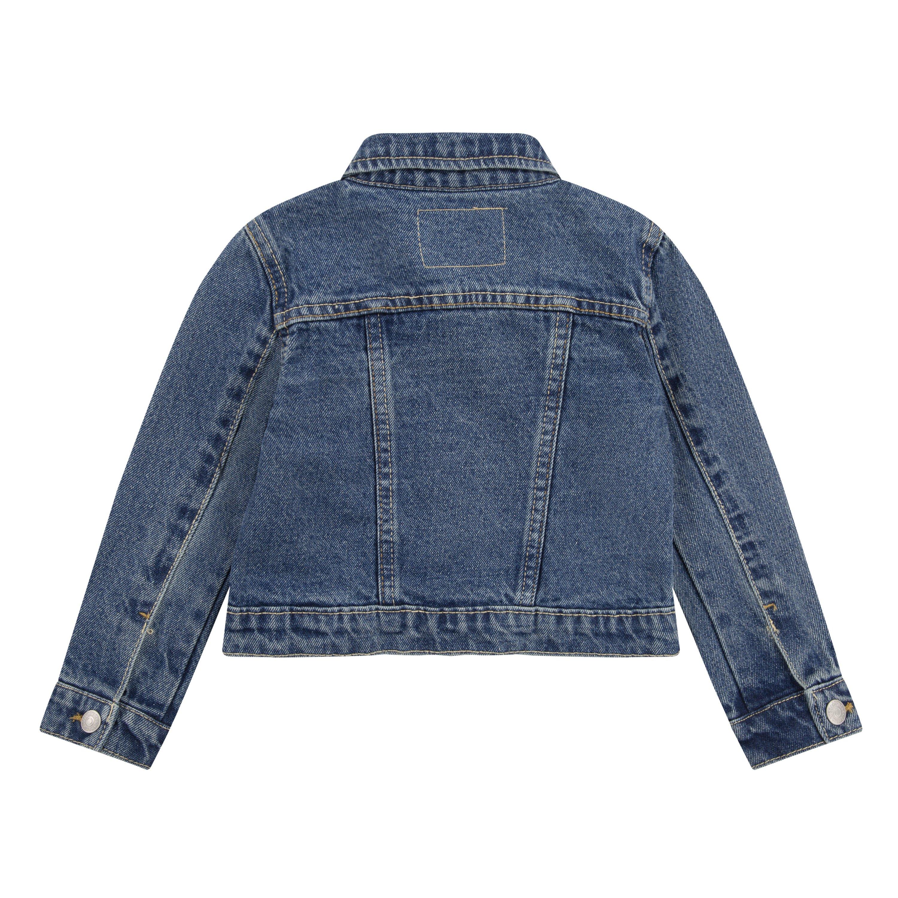 Levi's Toddler Girls' Trucker Style Medium Blue Wash Denim Jacket - BLUE Thumbnail View 6