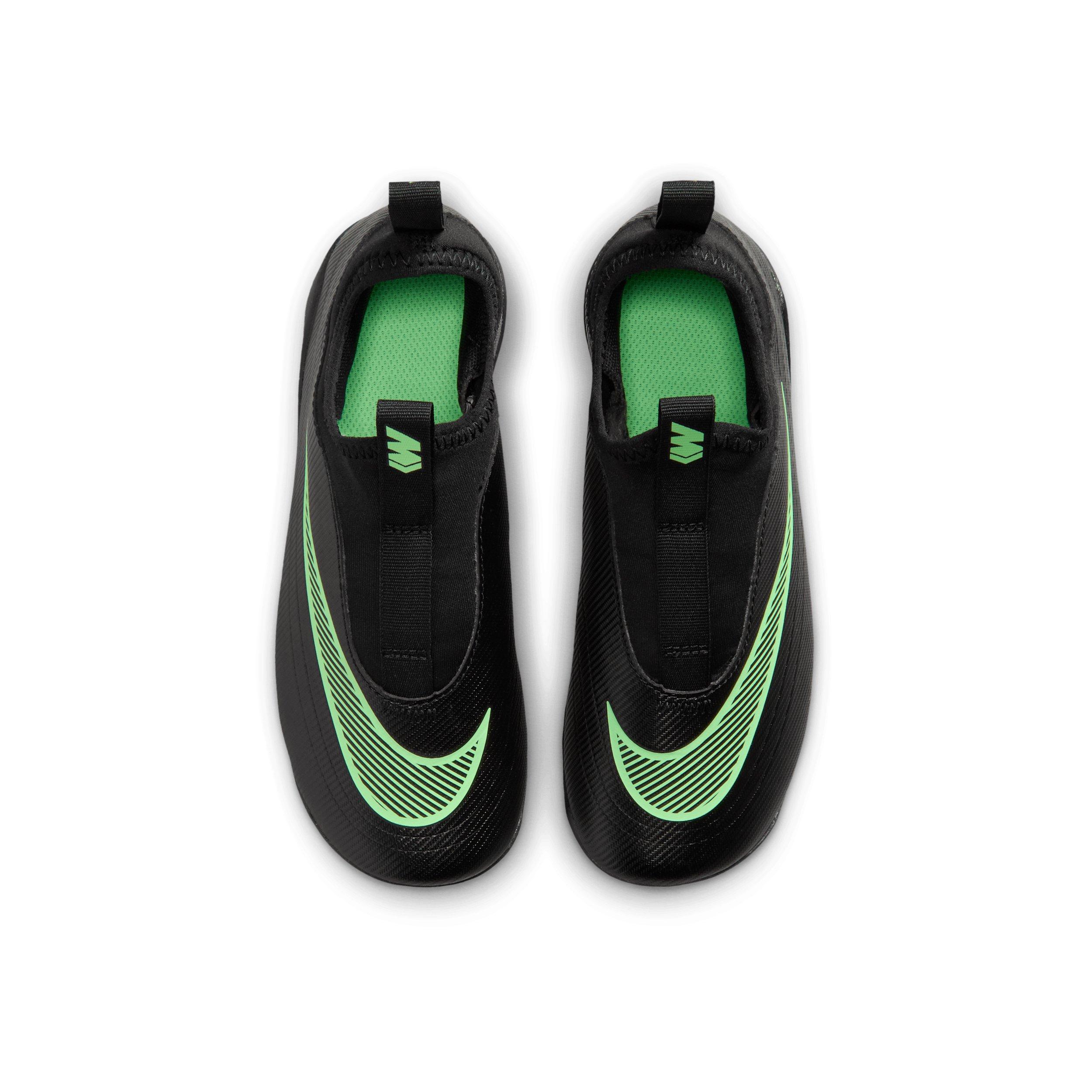 Nike Mercurial Vapor 17 Club MG "Black/Black/Illusion Green" Grade School Kids' Soccer Cleat - BLACK/BLACK/GREEN