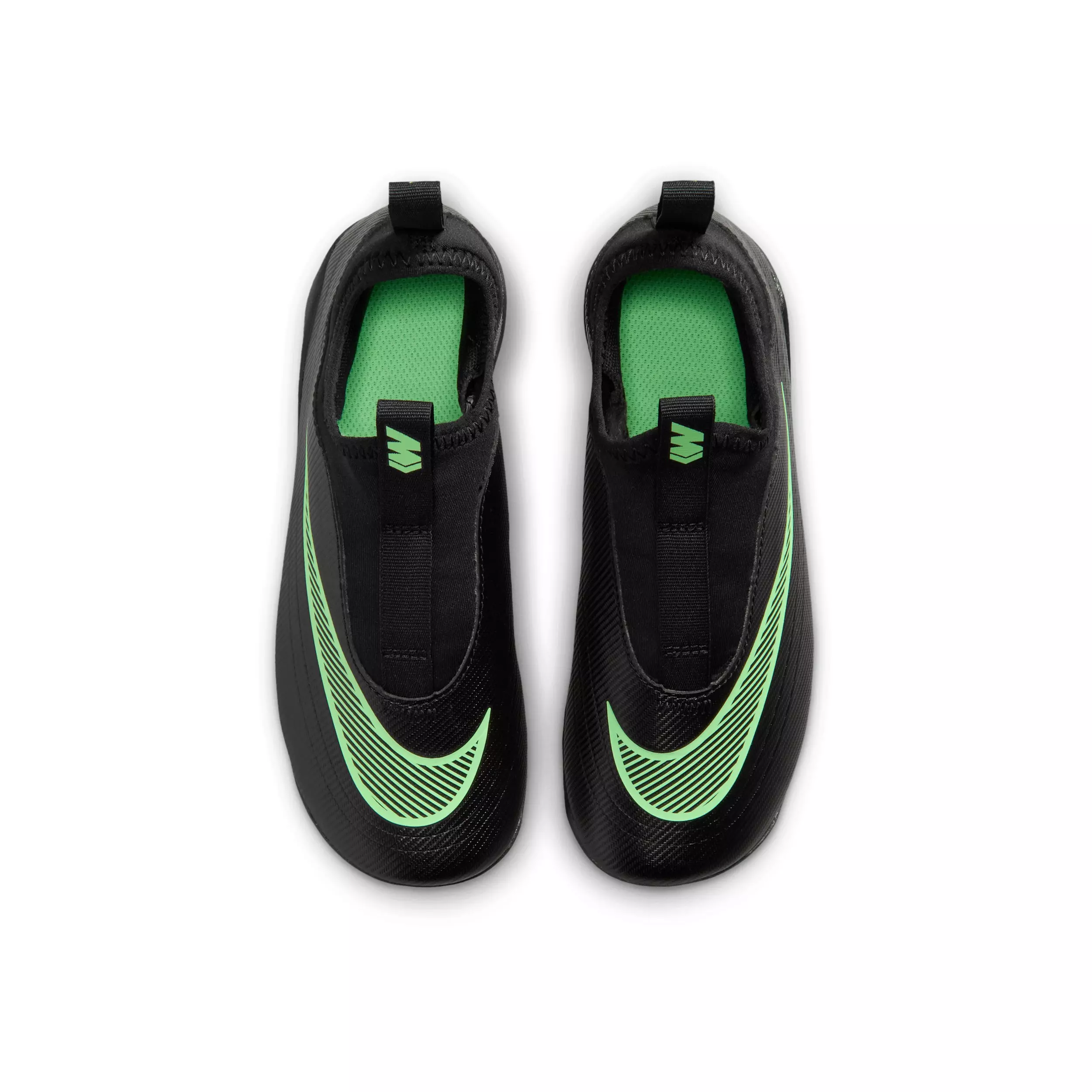 Nike Mercurial Vapor 17 Club MG "Black/Black/Illusion Green" Grade School Kids' Soccer Cleat - BLACK/BLACK/GREEN