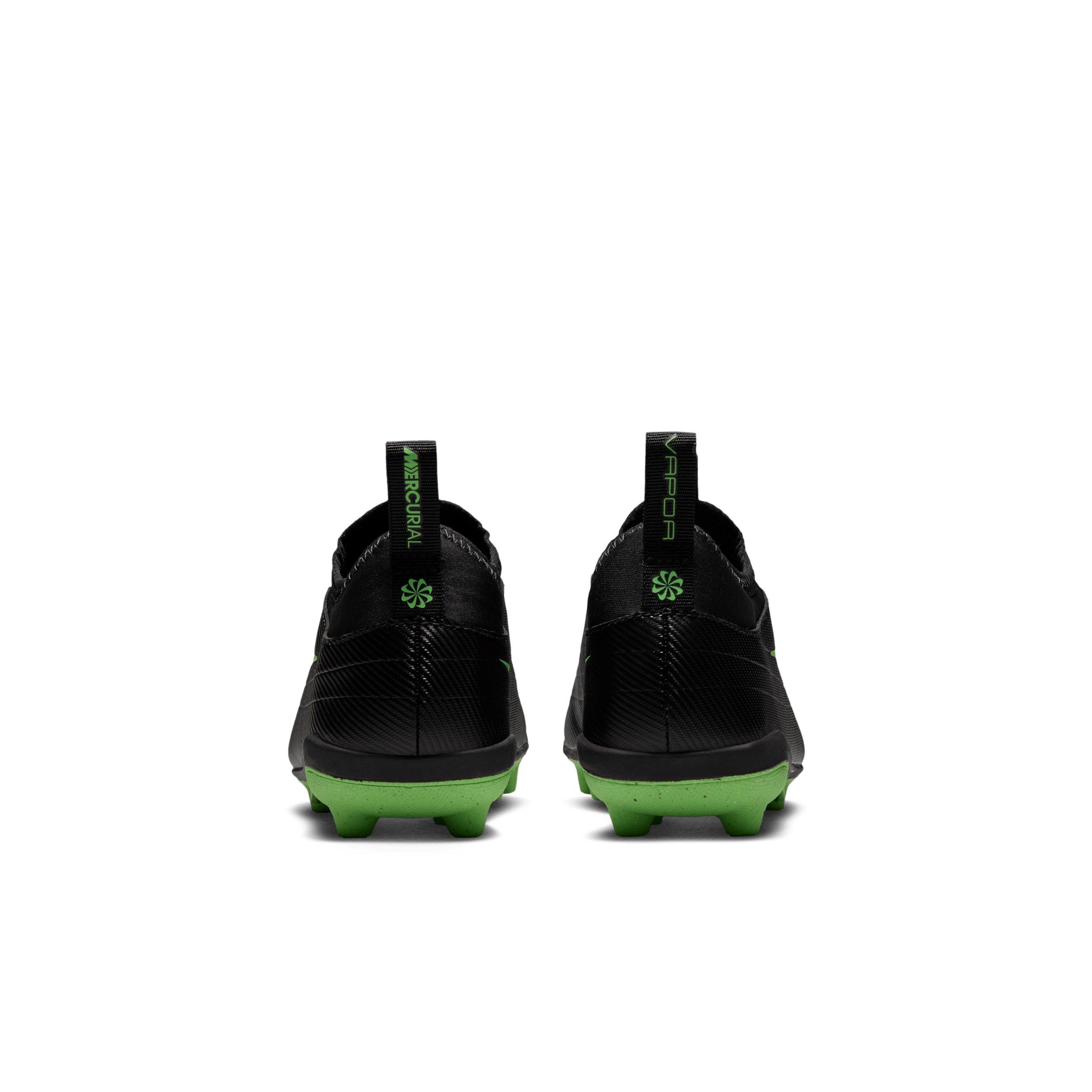 Nike Mercurial Vapor 17 Club MG "Black/Black/Illusion Green" Grade School Kids' Soccer Cleat - BLACK/BLACK/GREEN