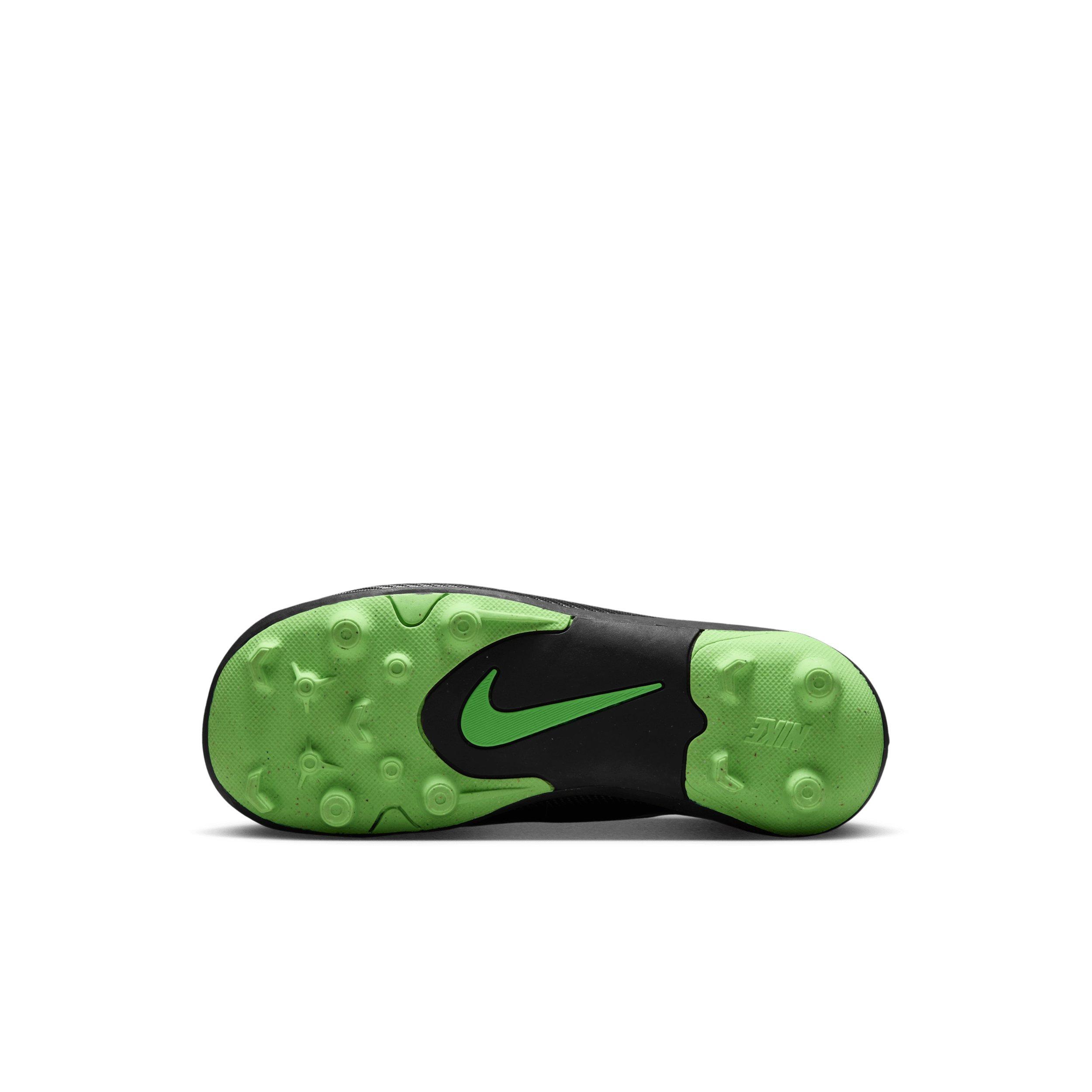 Nike Mercurial Vapor 17 Club MG "Black/Black/Illusion Green" Grade School Kids' Soccer Cleat - BLACK/BLACK/GREEN
