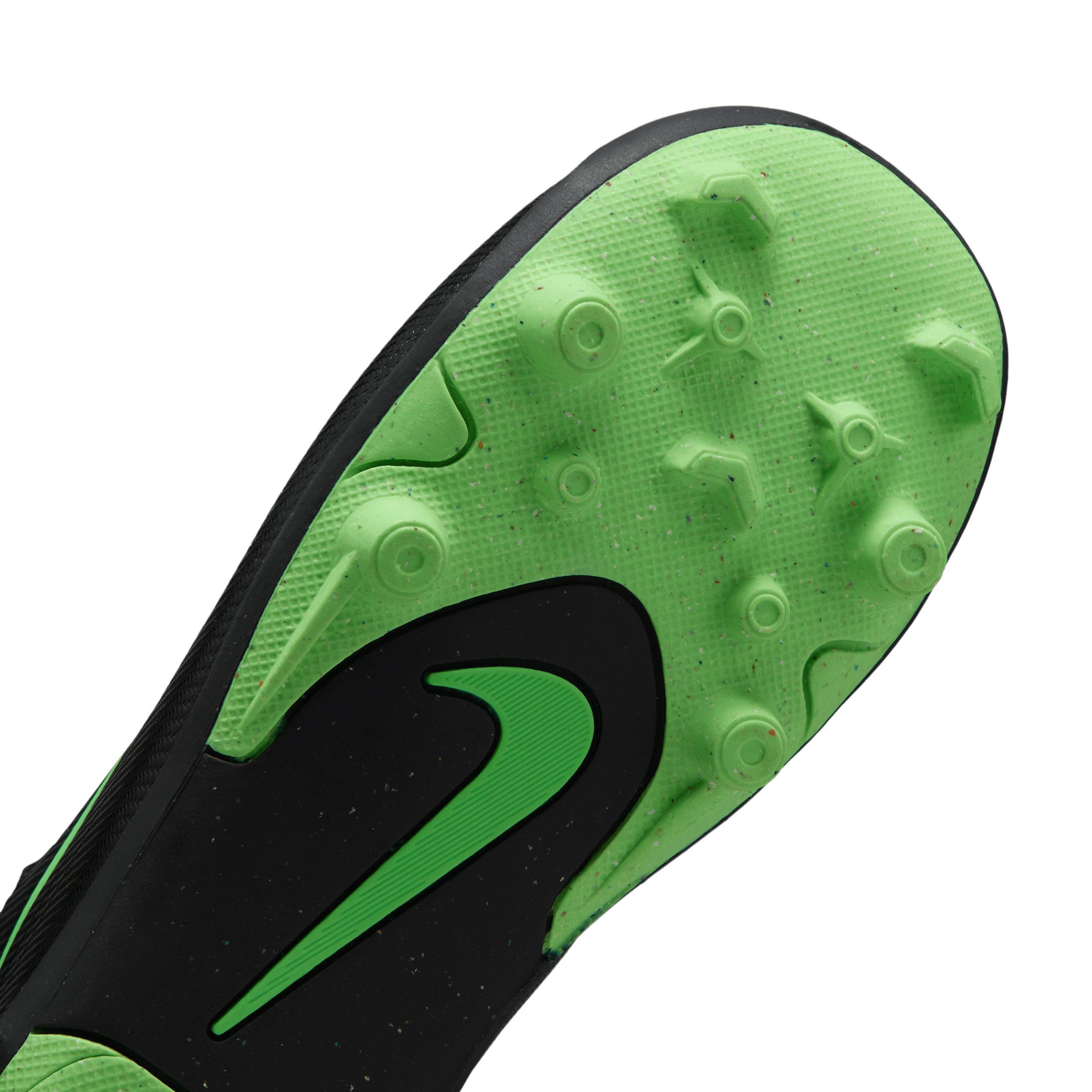 Nike Mercurial Vapor 17 Club MG "Black/Black/Illusion Green" Grade School Kids' Soccer Cleat - BLACK/BLACK/GREEN