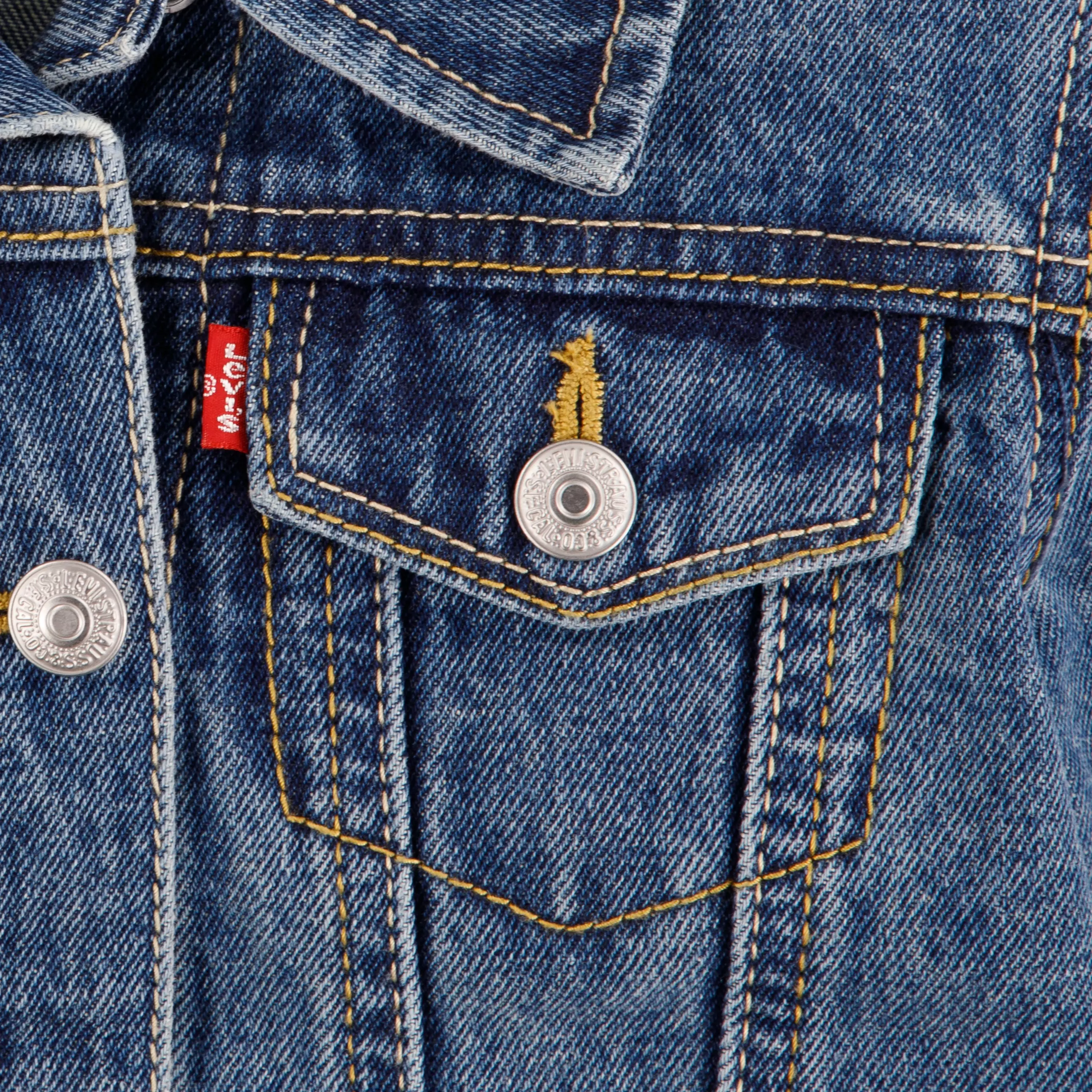 Levi's Little Girls' Trucker Style Medium Wash Denim Jacket - Blue - BLUE