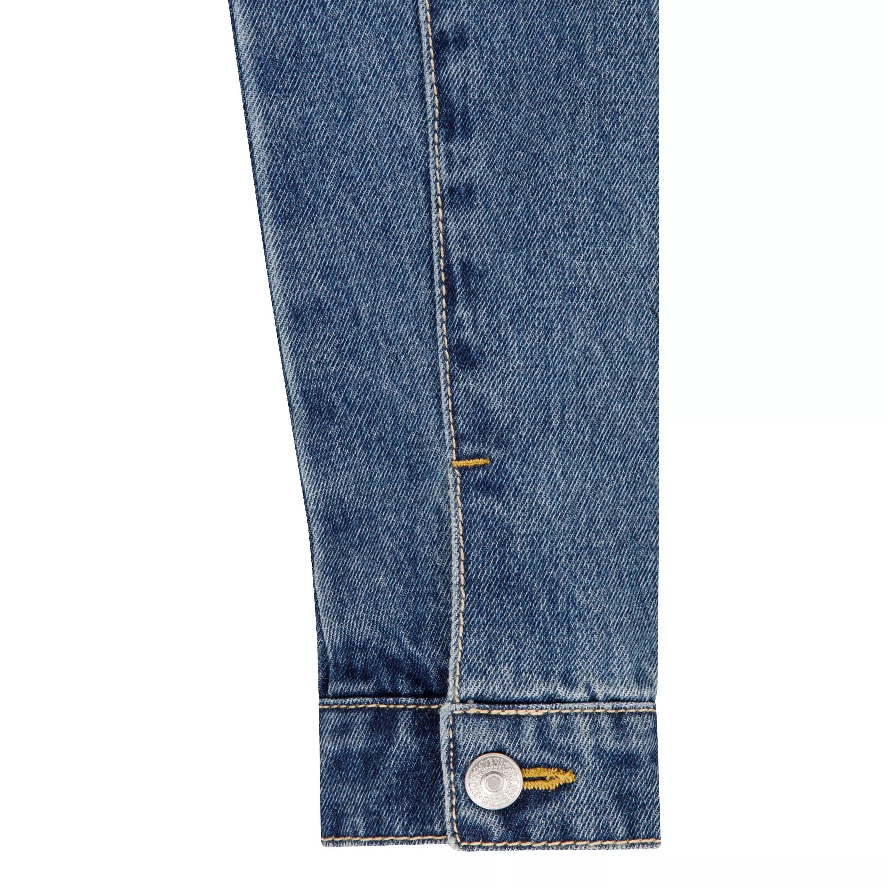 Levi's Little Girls' Trucker Style Medium Blue Wash Denim Jacket - BLUE
