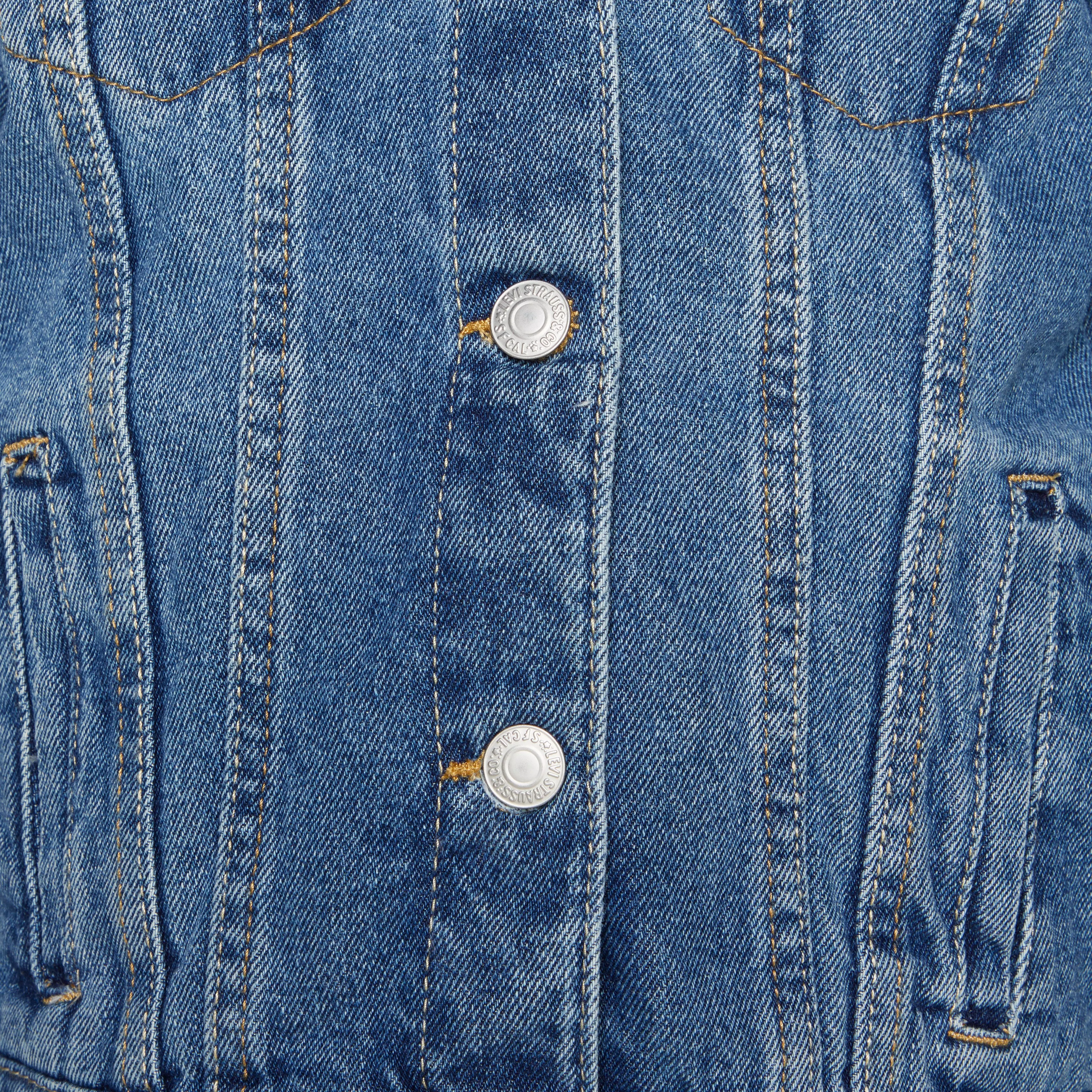 Levi's Big Girls' Trucker Style Medium Blue Wash Denim Jacket - BLUE