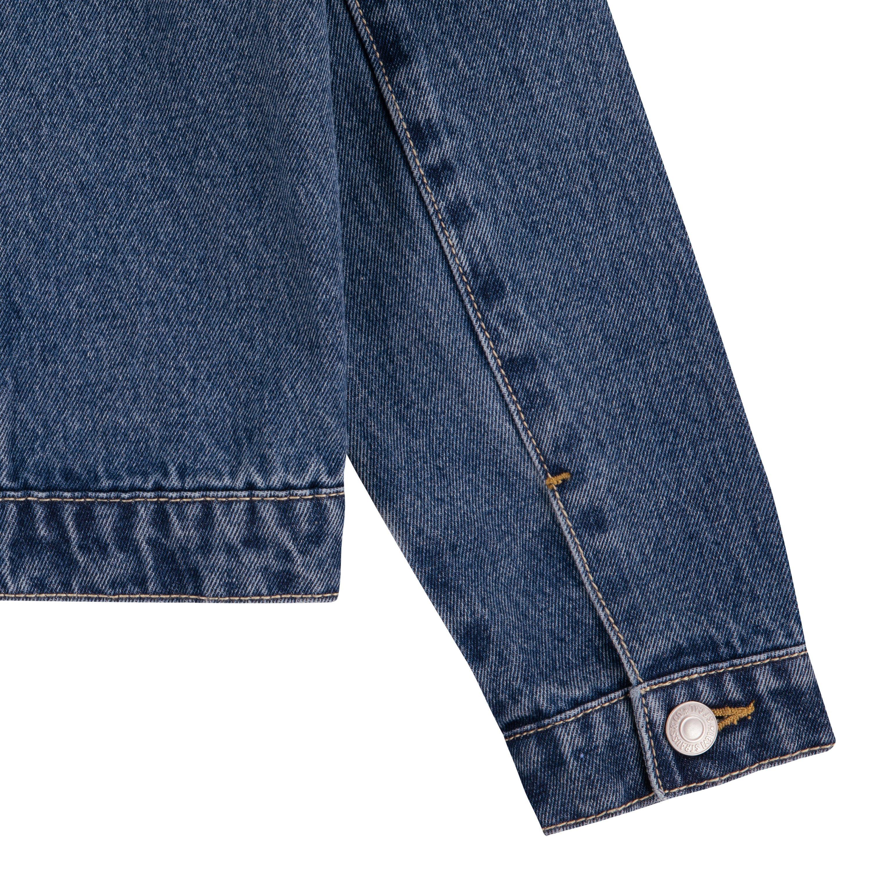 Levi's Big Girls' Trucker Style Medium Blue Wash Denim Jacket - BLUE Thumbnail View 6