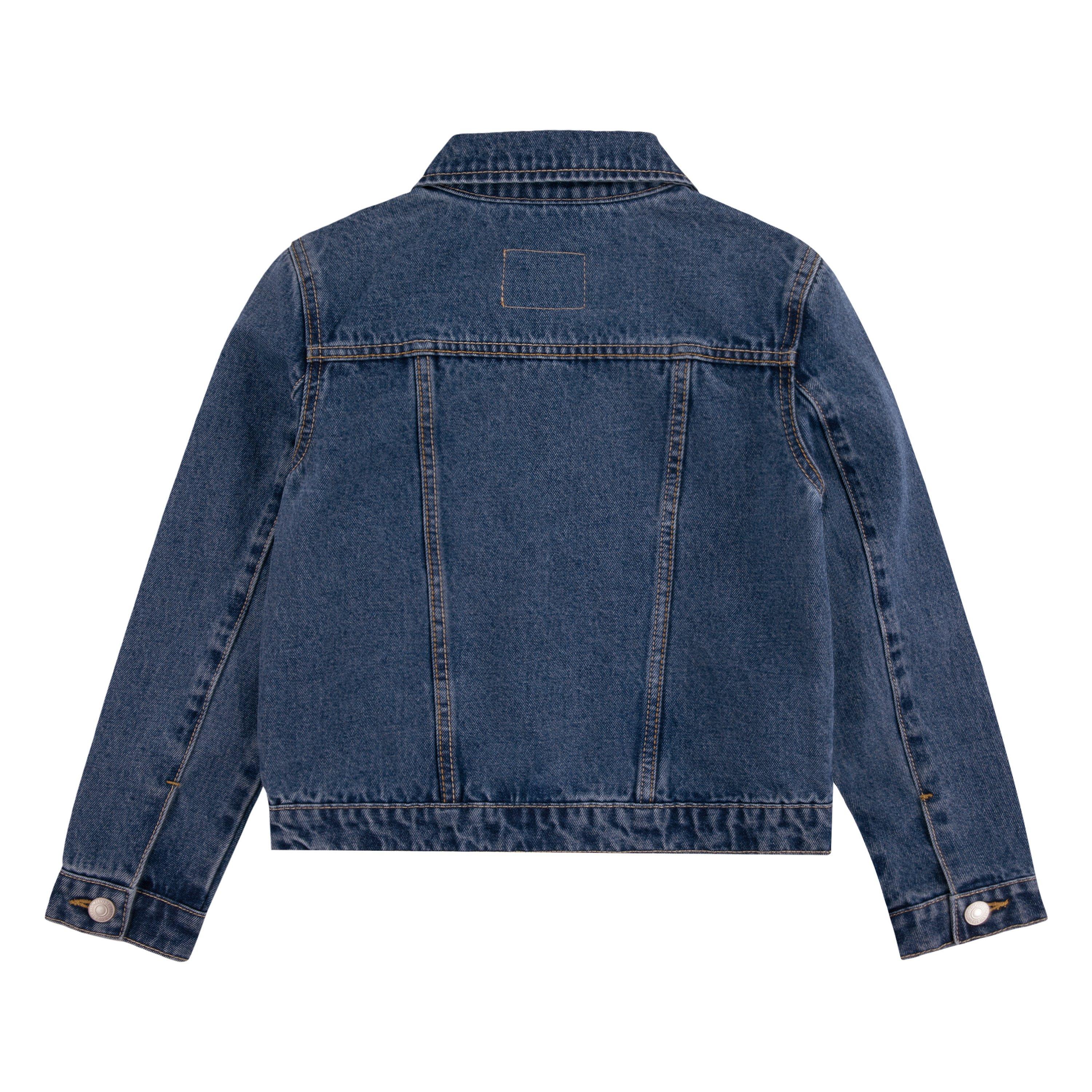 Levi's Big Girls' Trucker Style Medium Blue Wash Denim Jacket - BLUE Thumbnail View 8
