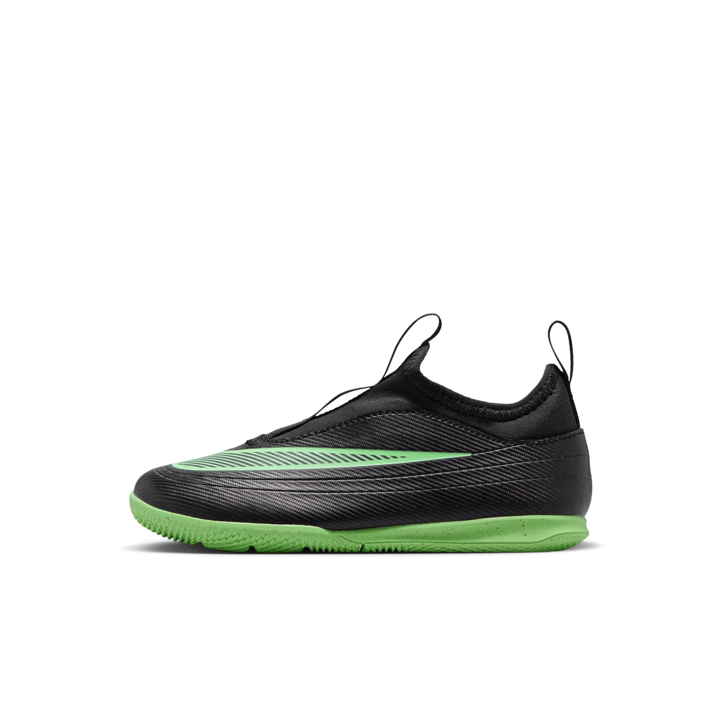 Nike Mercurial Vapor 17 Club IC "Black/Black/Illusion Green" Preschool Kids' Soccer Shoe - BLACK/BLACK/GREEN