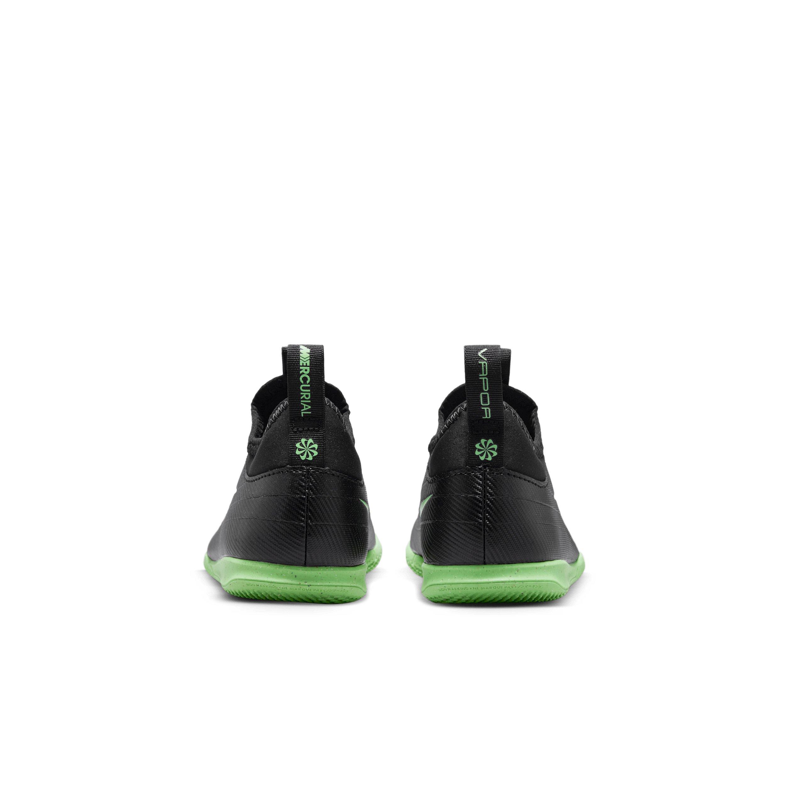 Nike Mercurial Vapor 17 Club IC "Black/Black/Illusion Green" Preschool Kids' Soccer Shoe - BLACK/BLACK/GREEN