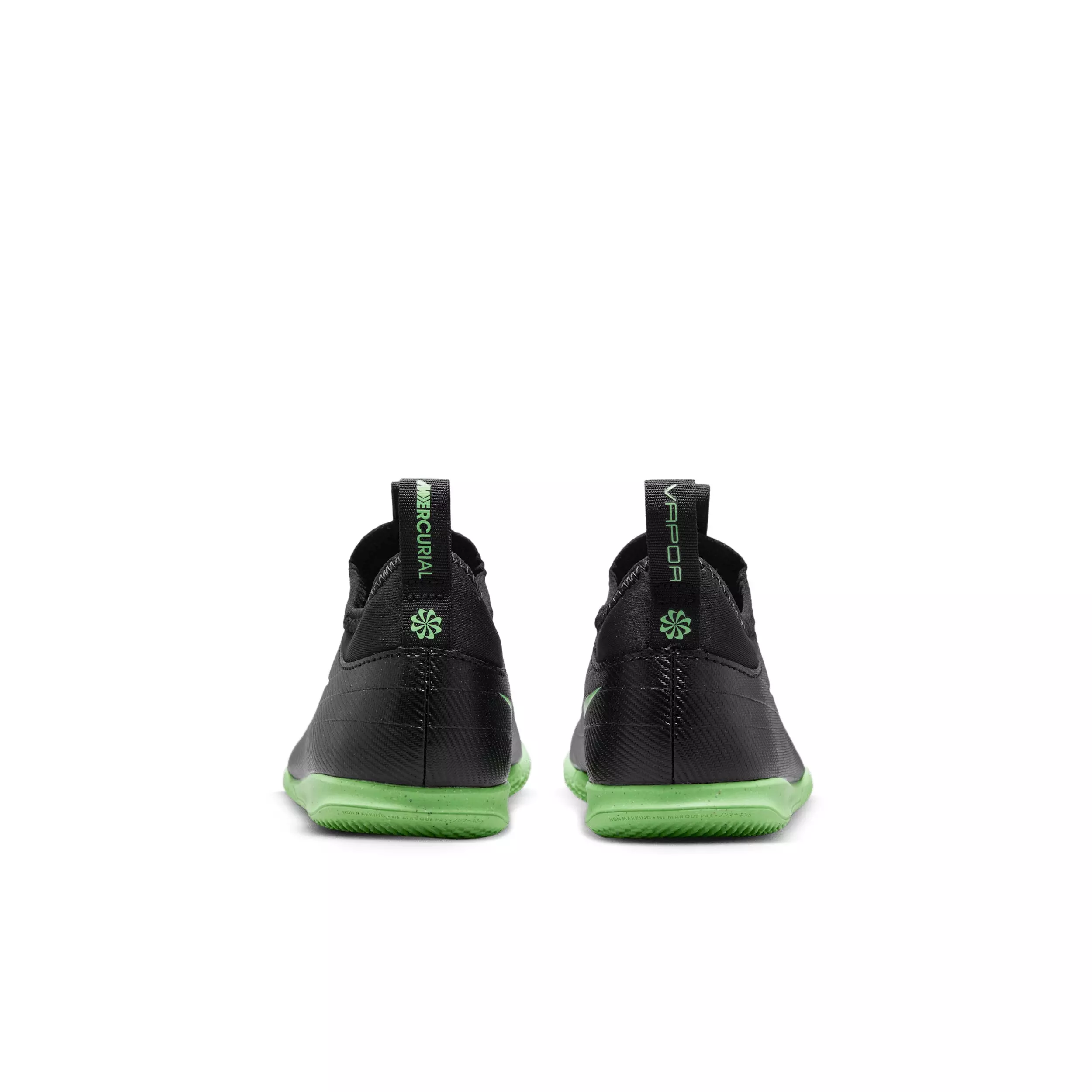 Nike Mercurial Vapor 17 Club IC "Black/Black/Illusion Green" Preschool Kids' Soccer Shoe - BLACK/BLACK/GREEN