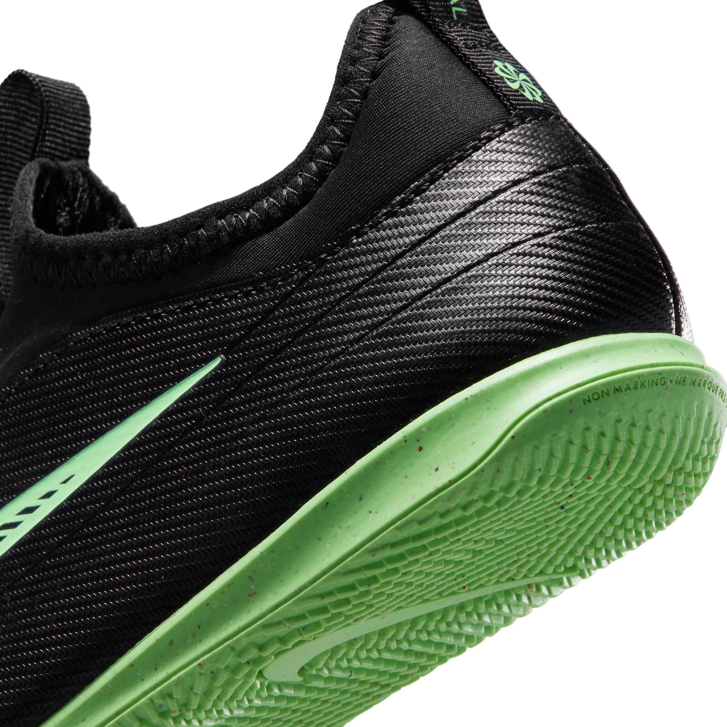 Nike Mercurial Vapor 17 Club IC "Black/Black/Illusion Green" Preschool Kids' Soccer Shoe - BLACK/BLACK/GREEN