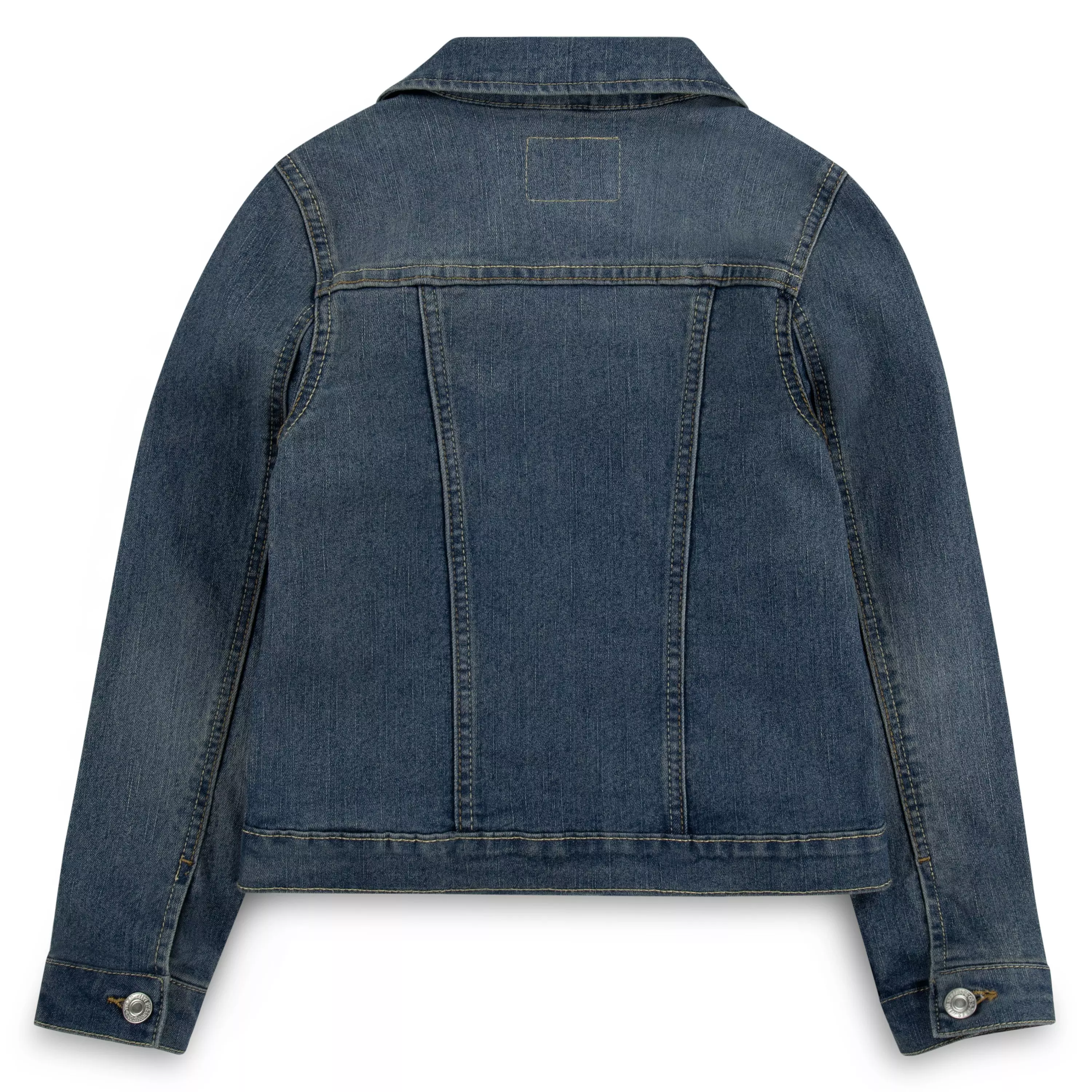 Levi's Big Girls' Trucker Style Dark Blue Wash Denim Jacket - DARK BLUE