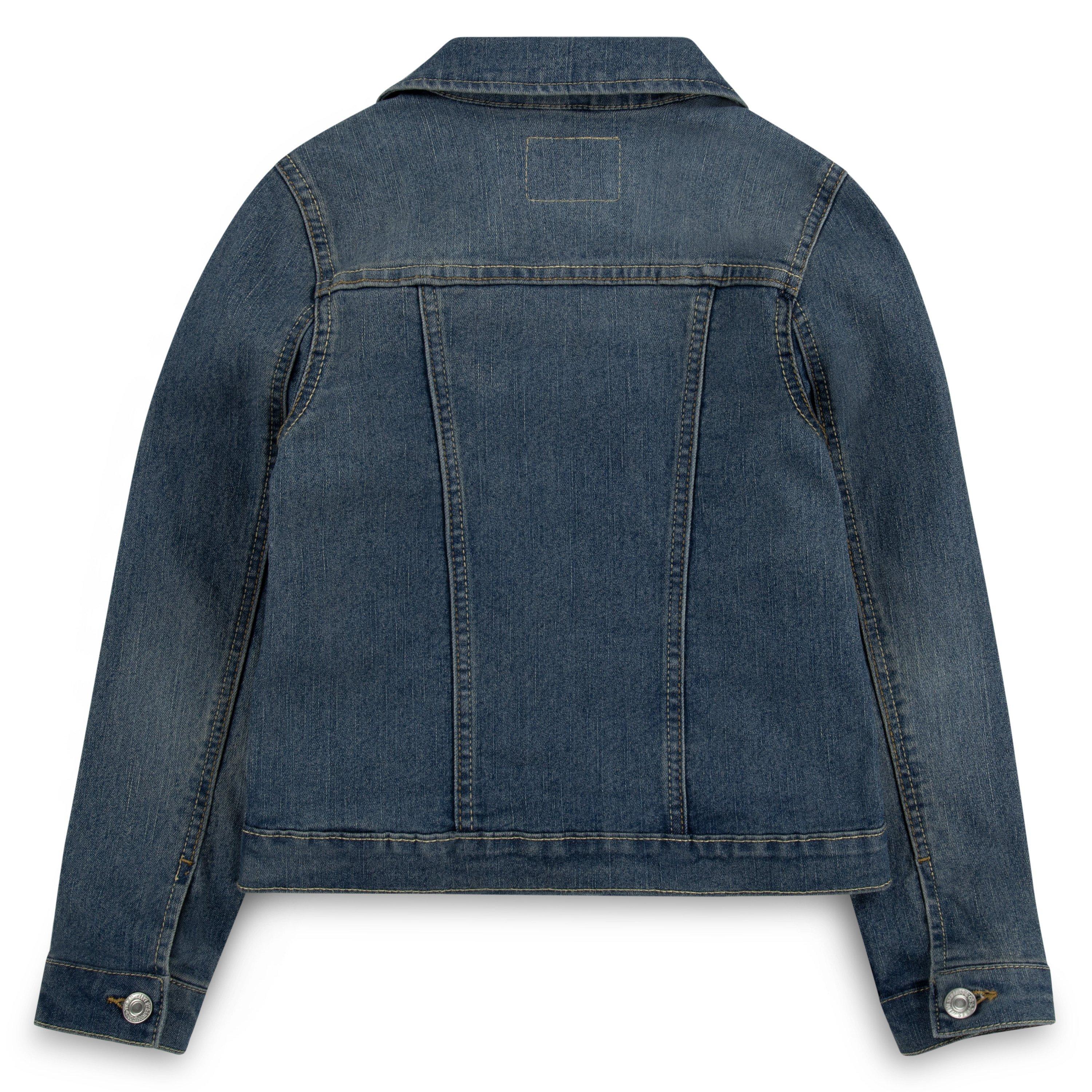 Levi's Trucker Style Big Girls' Dark Blue Wash Denim Jacket