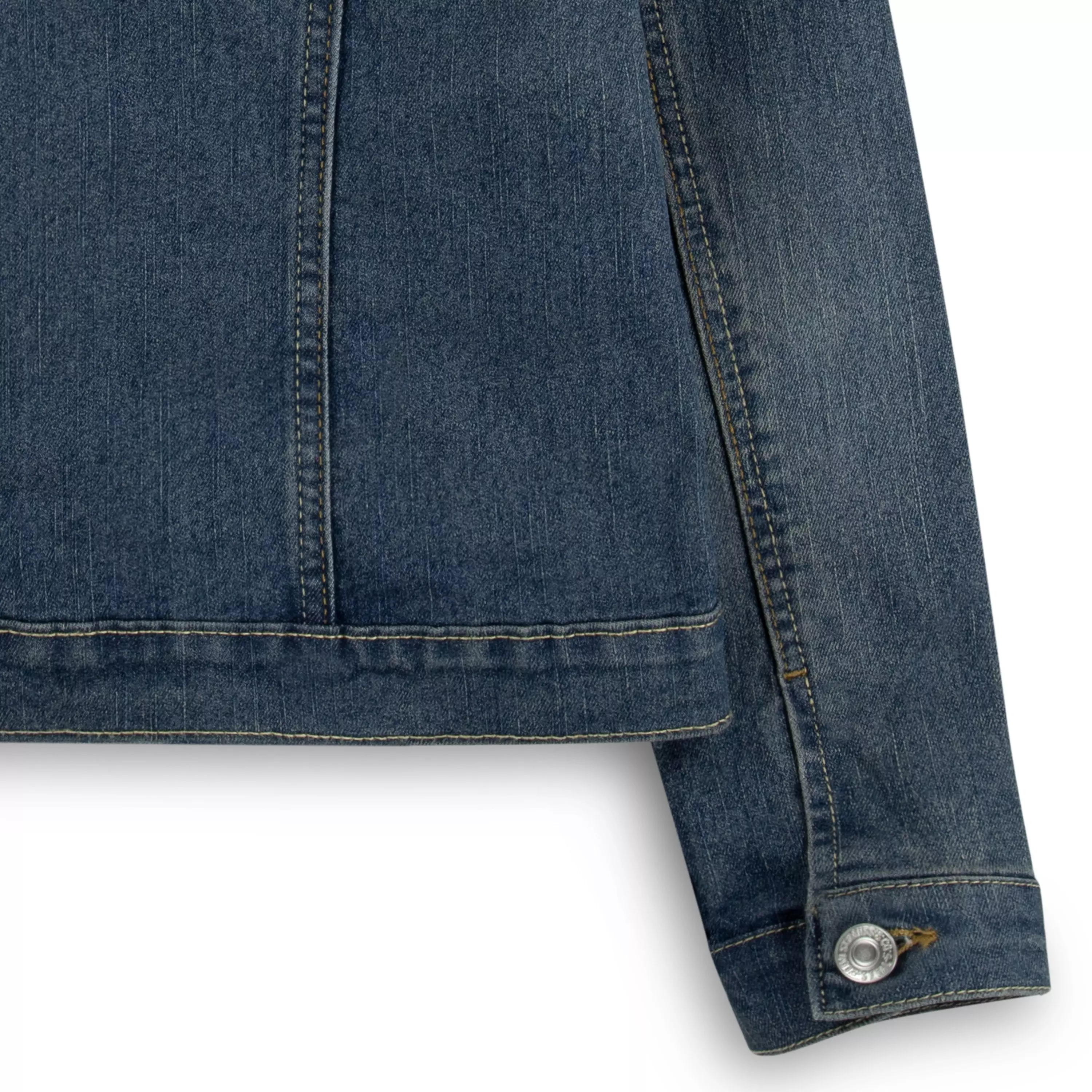 Levi's Big Girls' Trucker Style Dark Blue Wash Denim Jacket - DARK BLUE