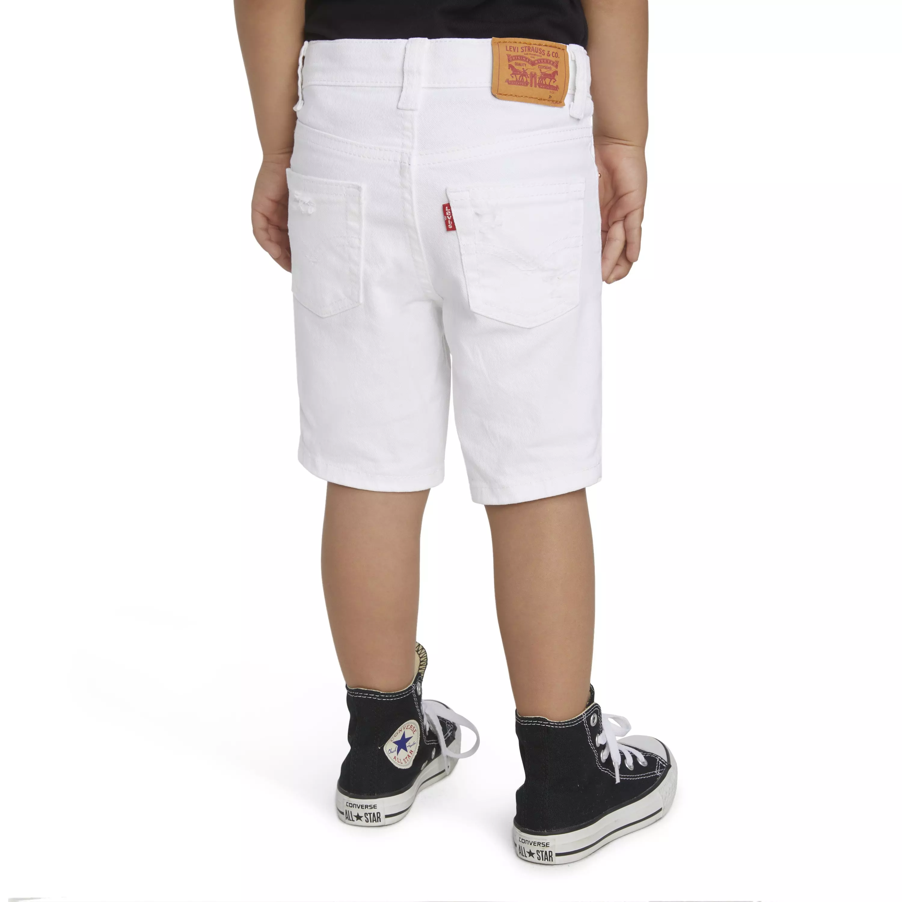 Levi's Toddler Boys' 511 Slim Fit White Wash Denim Shorts - WHITE