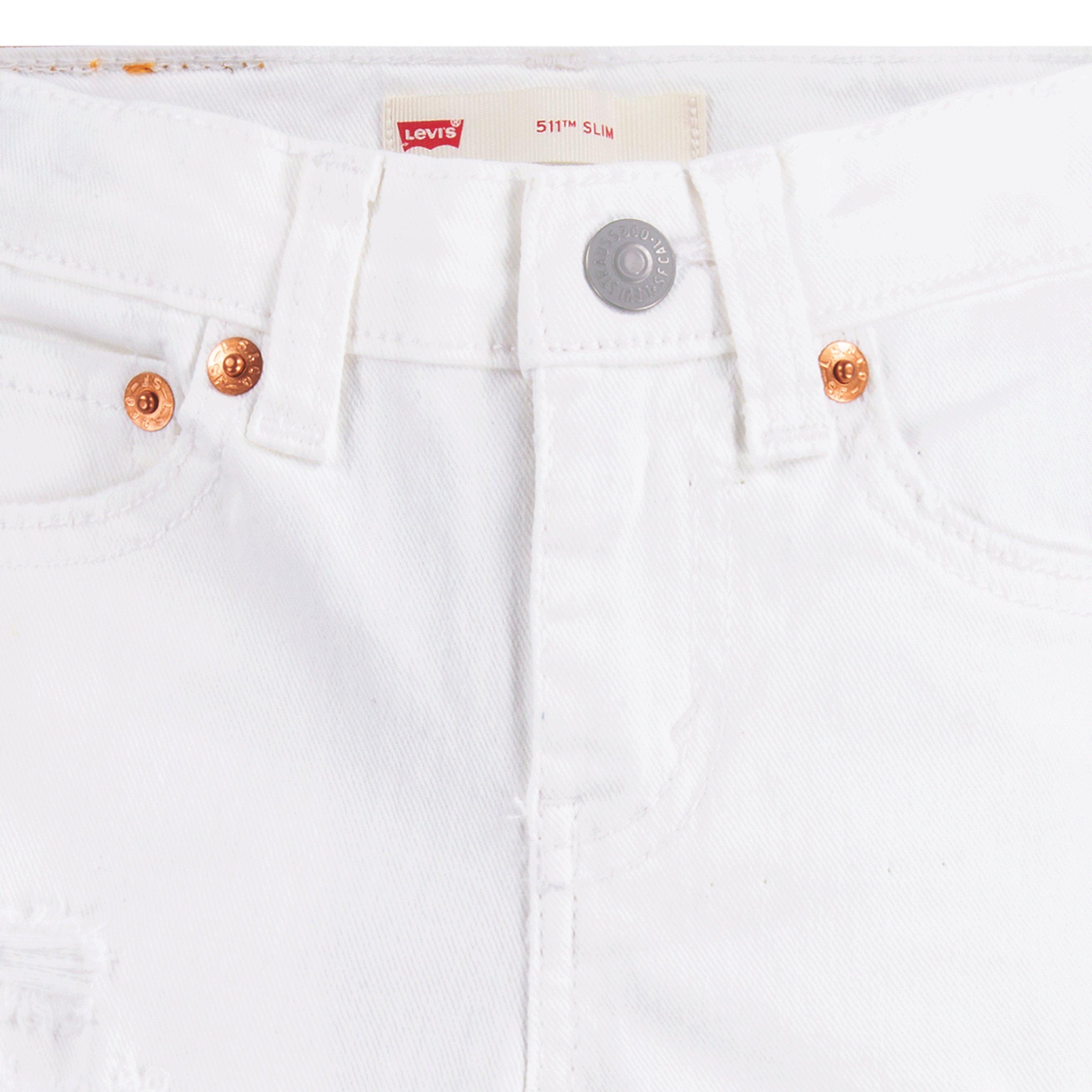 Levi's 511 Slim Fit Toddler Boys' White Wash Denim Shorts