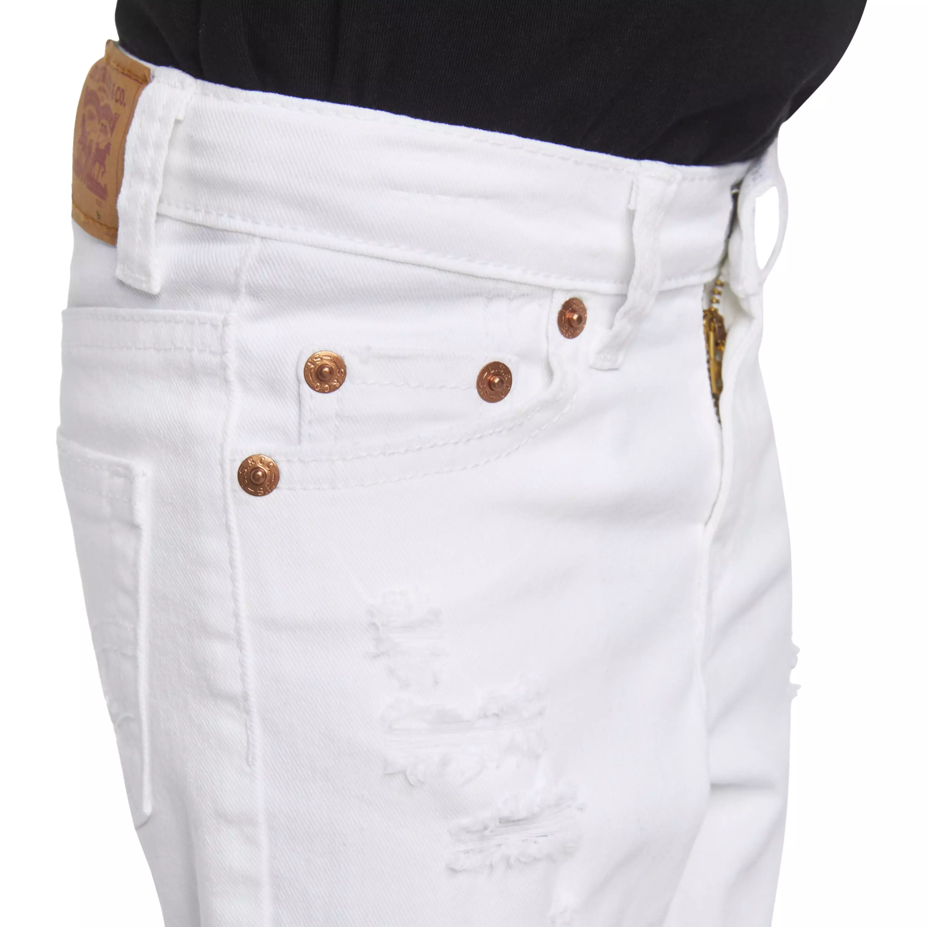 Levi's Toddler Boys' 511 Slim Fit White Wash Denim Shorts - WHITE