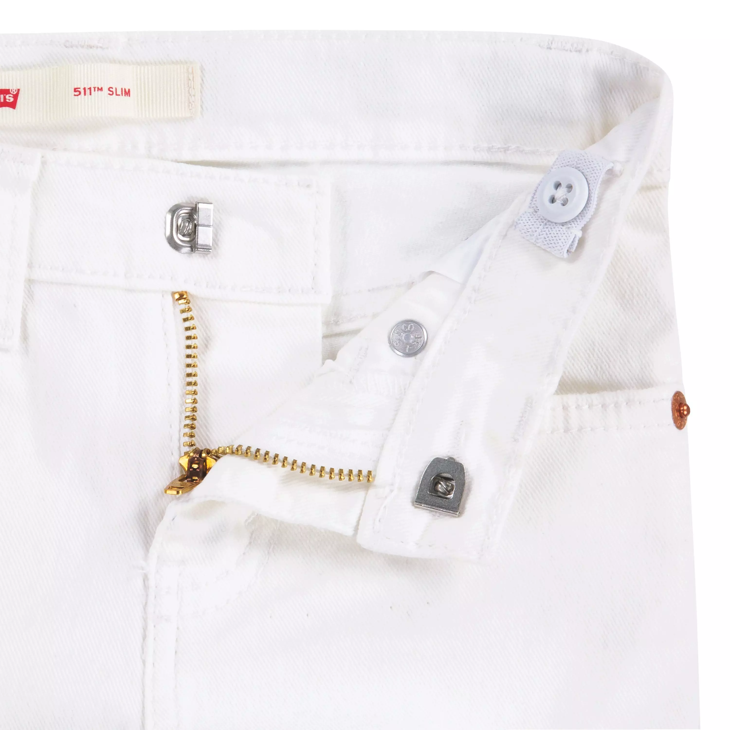 Levi's Toddler Boys' 511 Slim Fit White Wash Denim Shorts - WHITE